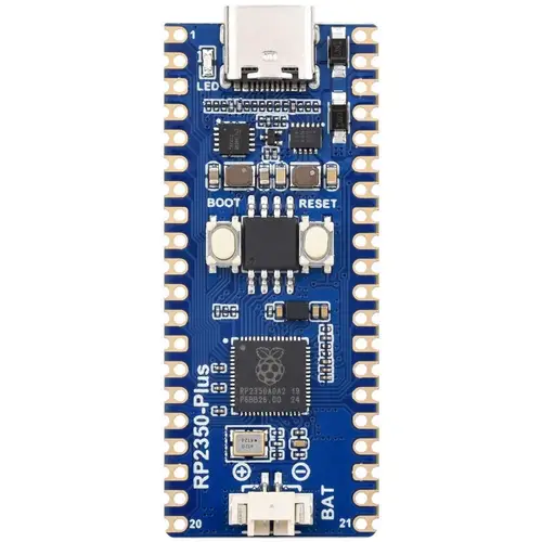 Waveshare RP2350-Plus Mikrocontroller, Dual-Core Cortex-M33, RISC-V, USB-C, 150 MHz - Flash-Speicher: 4 MB - Ausführung: Ohne Header Waveshare RP2350-Plus Mikrocontroller, Dual-Core Cortex-M33, RISC-V, USB-C, 150 MHz - Flash-Speicher: 4 MB - Ausführung: Ohne Header