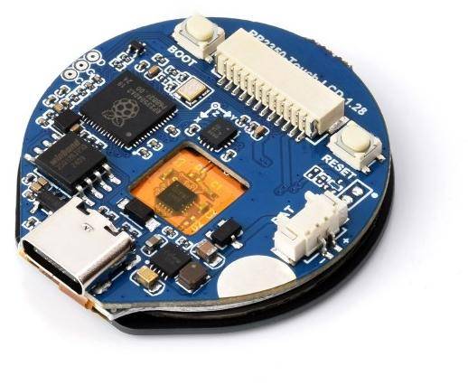 Waveshare RP2350-Touch-LCD, 1.28 Zoll Touchdisplay, Dual-Core, 6 GPIO, 16MB Flash, ohne Gehäuse