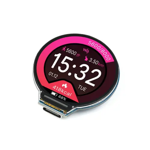 Waveshare RP2350-LCD-1.28 Microcontroller, Arm/RISC-V, 1,28 Zoll, 30 GPIO, USB-C, 5V, ohne Gehäuse Waveshare RP2350-LCD-1.28 Microcontroller, Arm/RISC-V, 1,28 Zoll, 30 GPIO, USB-C, 5V, ohne Gehäuse
