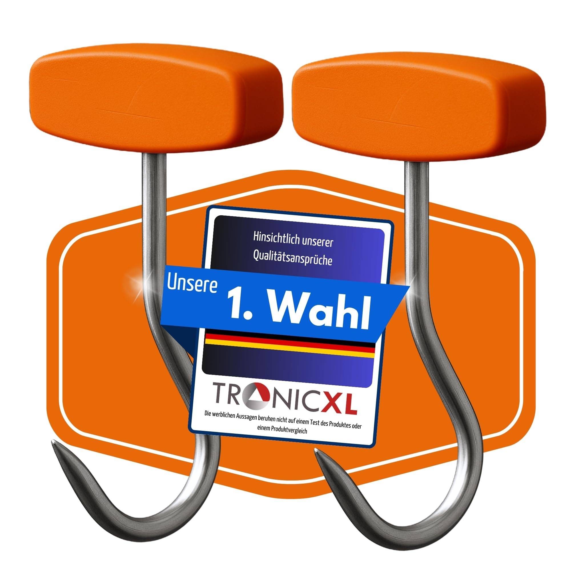 2 Stück Profi Ziehhaken Kunststoffgriff Fleischhaken Fleischerhaken Metzgerei Wild Berghilfe Jäger