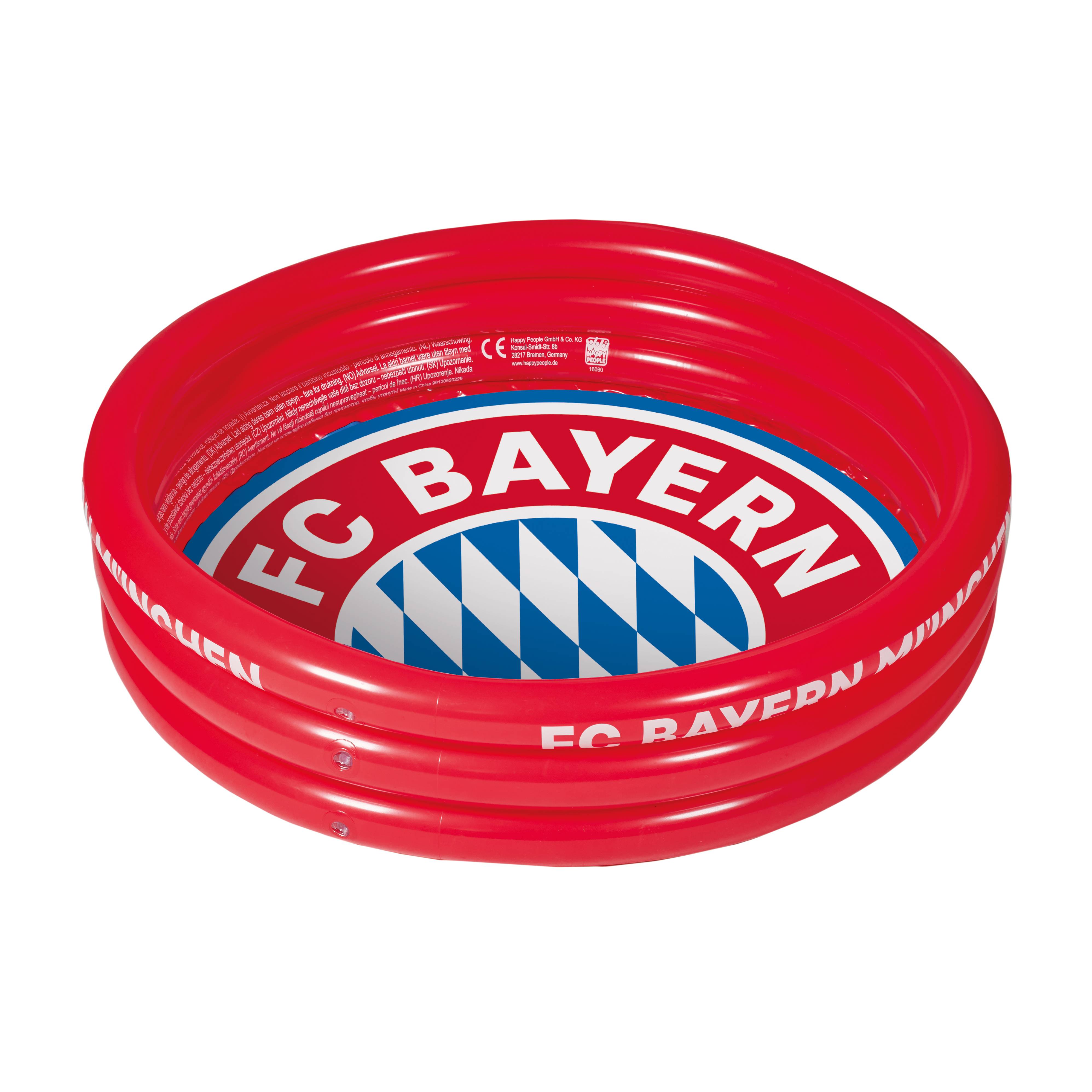 Happy People - FC Bayern München Schwimmset (5-teilig) Luftmatratze Ball Planschbecken Wasserspritze