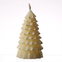 LED Kerze Tannenbaum Weihnachtsbaum Echtwachs 3D Flamme H: 20cm Timer creme LED Kerze Tannenbaum Weihnachtsbaum Echtwachs 3D Flamme H: 20cm Timer creme