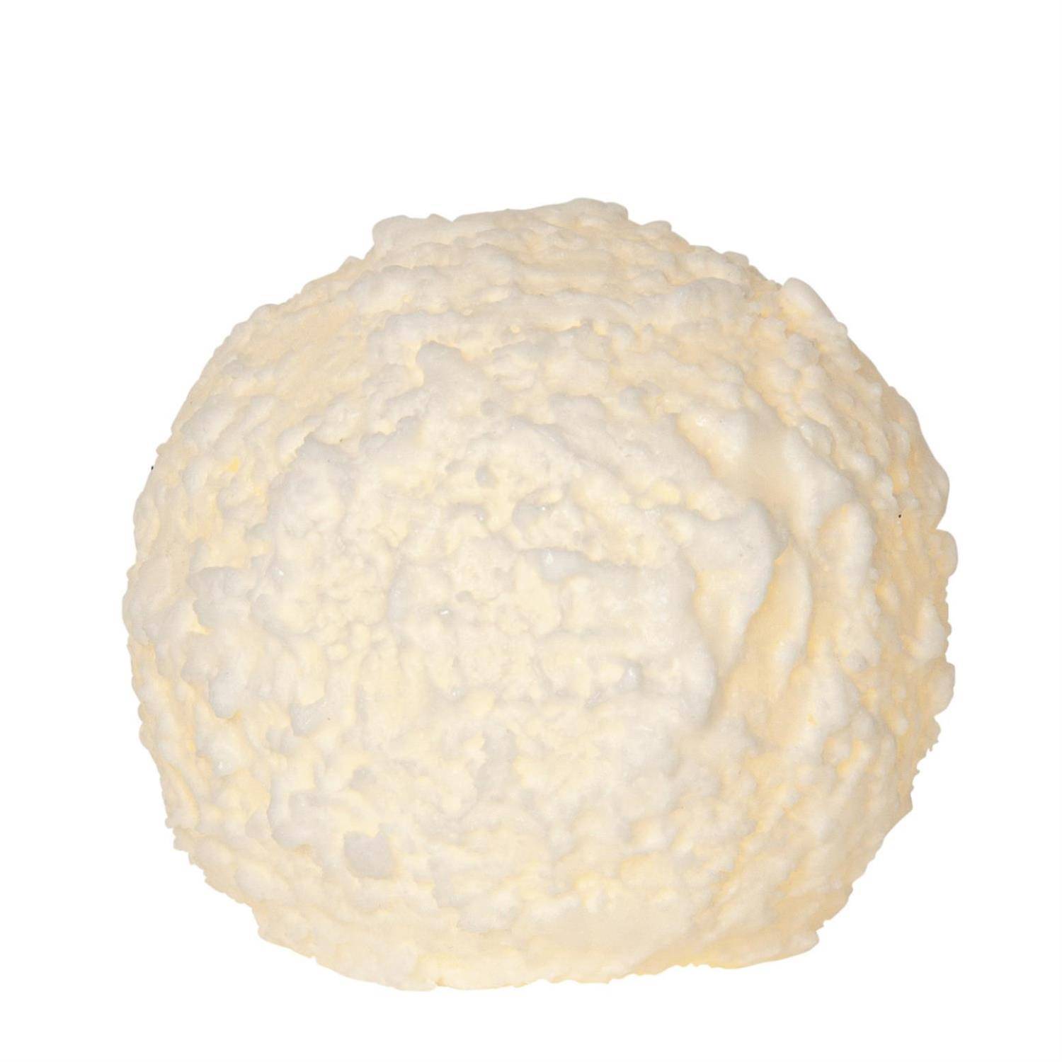 LED Kerze Schneeball Kugel Schneekugel Kugelkerze Echtwachs flackernd weiß