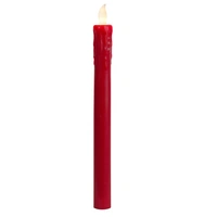 LED Stabkerzen Echtwachs flackernd Aus-/An durch Flamme H: 25cm rot 2er Set LED Stabkerzen Echtwachs flackernd Aus-/An durch Flamme H: 25cm rot 2er Set