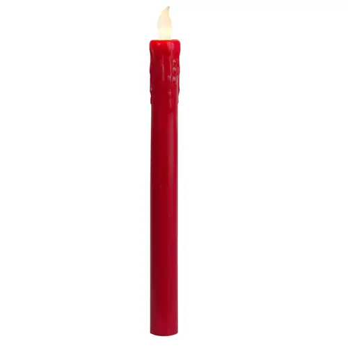 LED Stabkerzen Echtwachs flackernd Aus-/An durch Flamme H: 25cm rot 2er Set LED Stabkerzen Echtwachs flackernd Aus-/An durch Flamme H: 25cm rot 2er Set