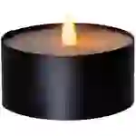 XXL LED Teelicht gelbe LED H: 7cm D: 10cm Batteriebetrieb Timer Outdoor schwarz XXL LED Teelicht gelbe LED H: 7cm D: 10cm Batteriebetrieb Timer Outdoor schwarz