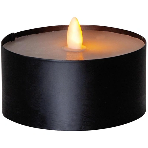 XXL LED Teelicht gelbe LED H: 7cm D: 10cm Batteriebetrieb Timer Outdoor schwarz XXL LED Teelicht gelbe LED H: 7cm D: 10cm Batteriebetrieb Timer Outdoor schwarz