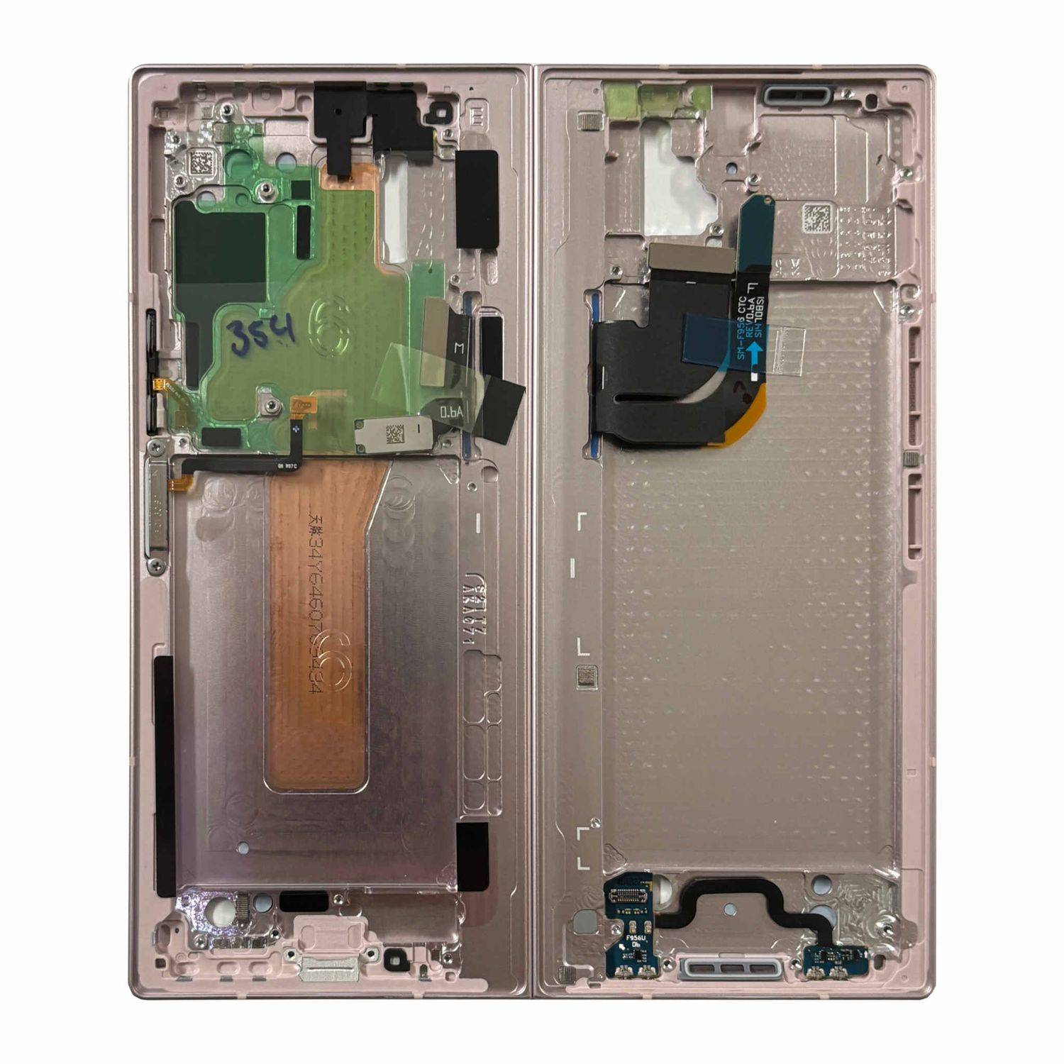 Samsung Display LCD Mittelrahmen für Galaxy Z Fold6 GH82-35044B Ersatzteil Pink