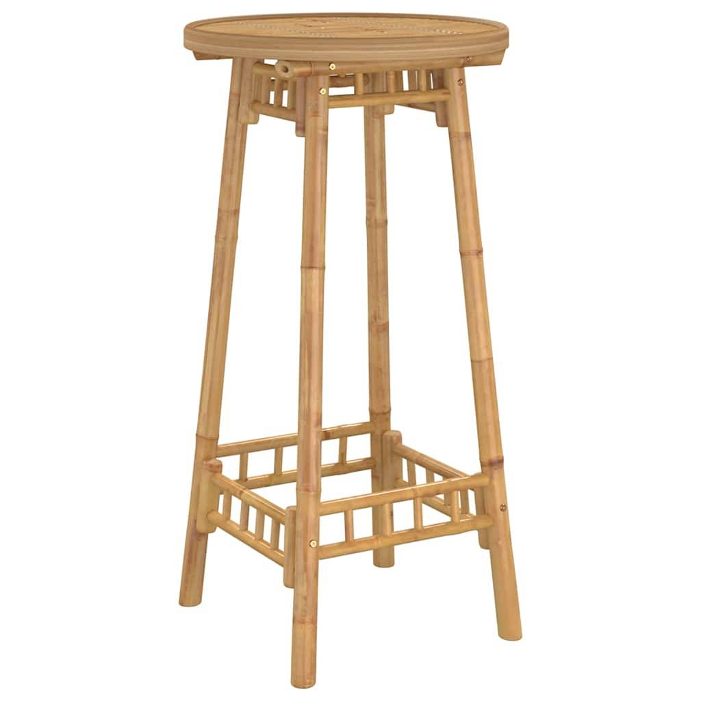 vidaXL Garten-Bartisch Rund Ø55x100 cm Bambus