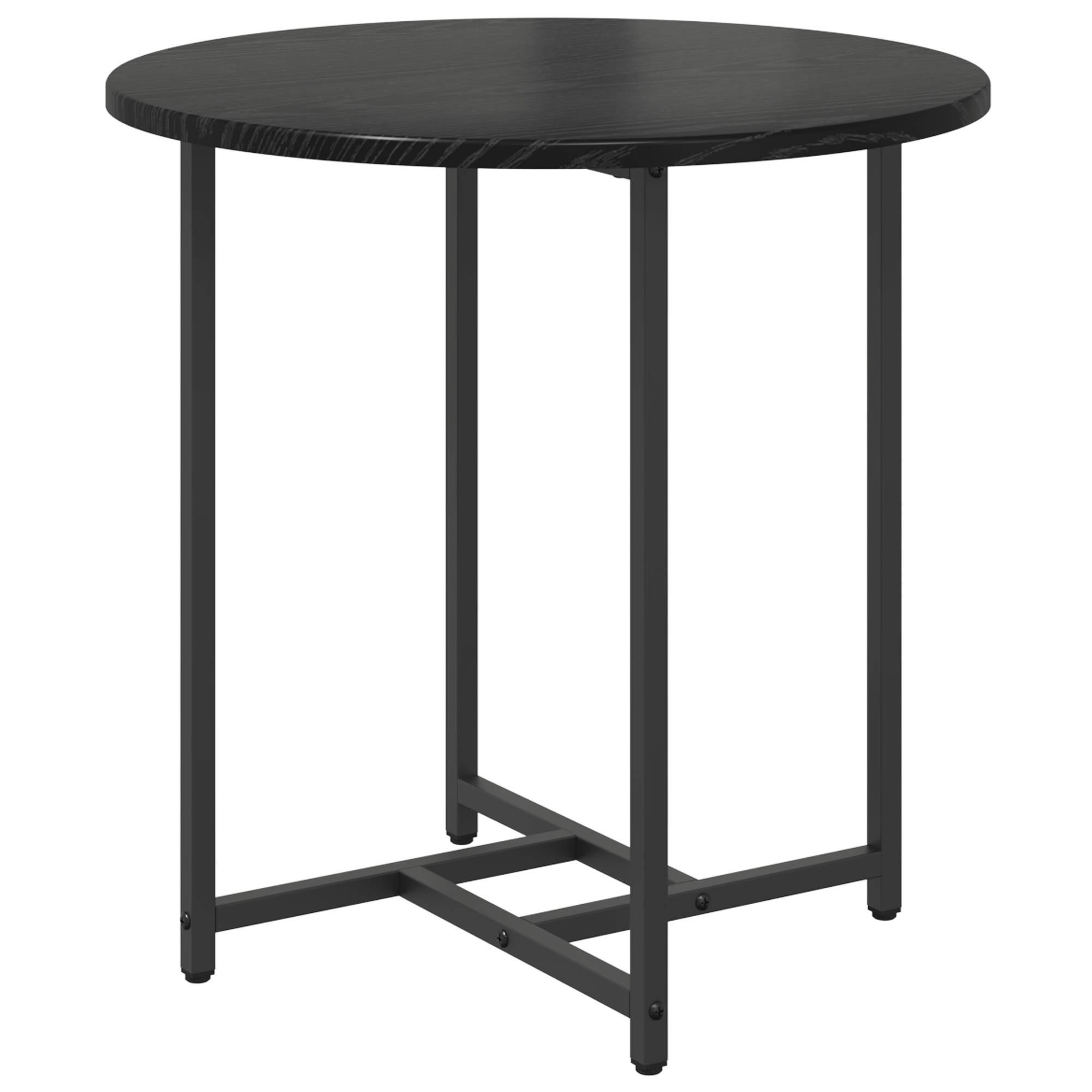 vidaXL Beistelltische 2 Stk. Schwarz Eiche und Metall