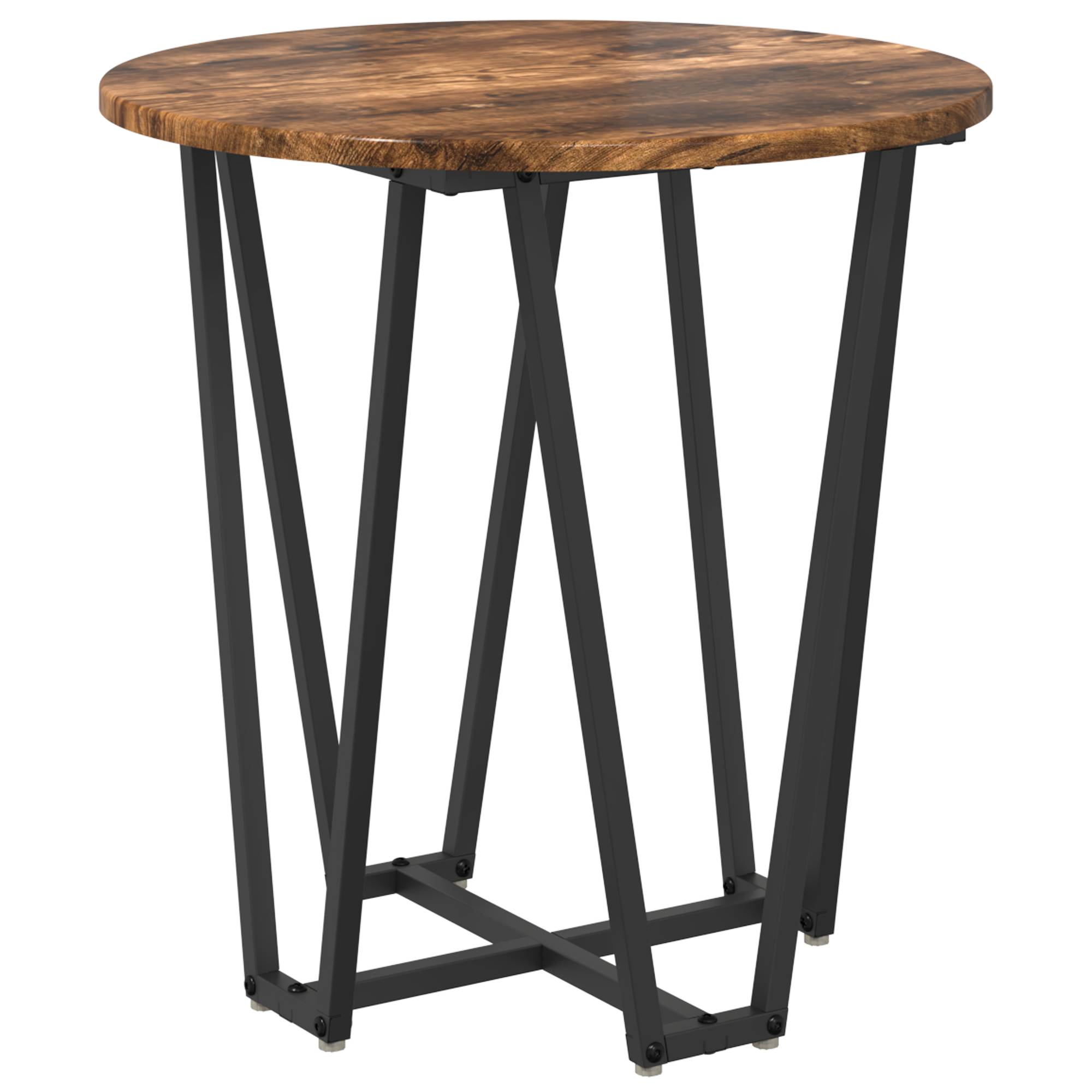 vidaXL Beistelltische 2 Stk. Räuchereiche Holzwerkstoff und Metall