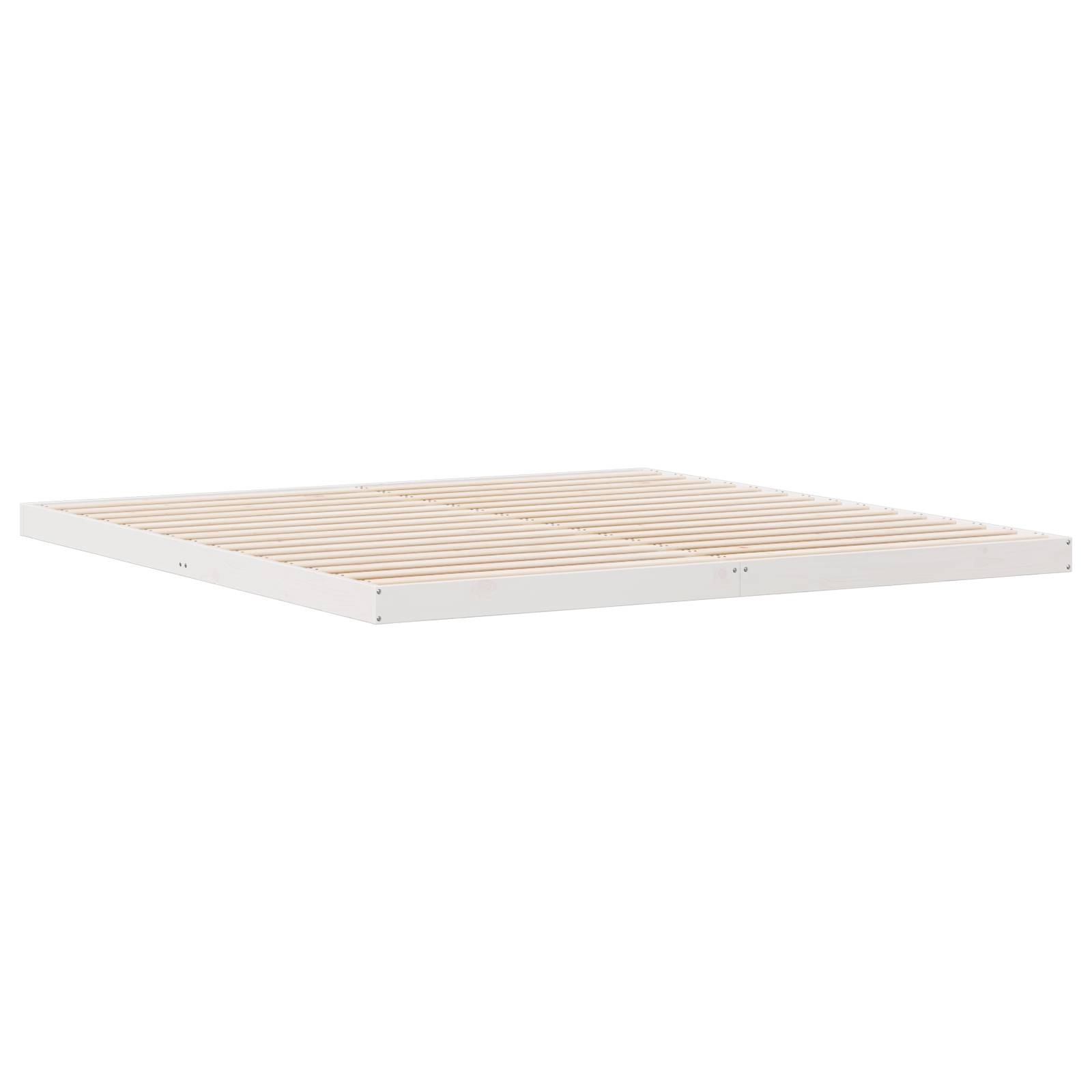 vidaXL Bodenbett 200x210 cm Massivholz Kiefer