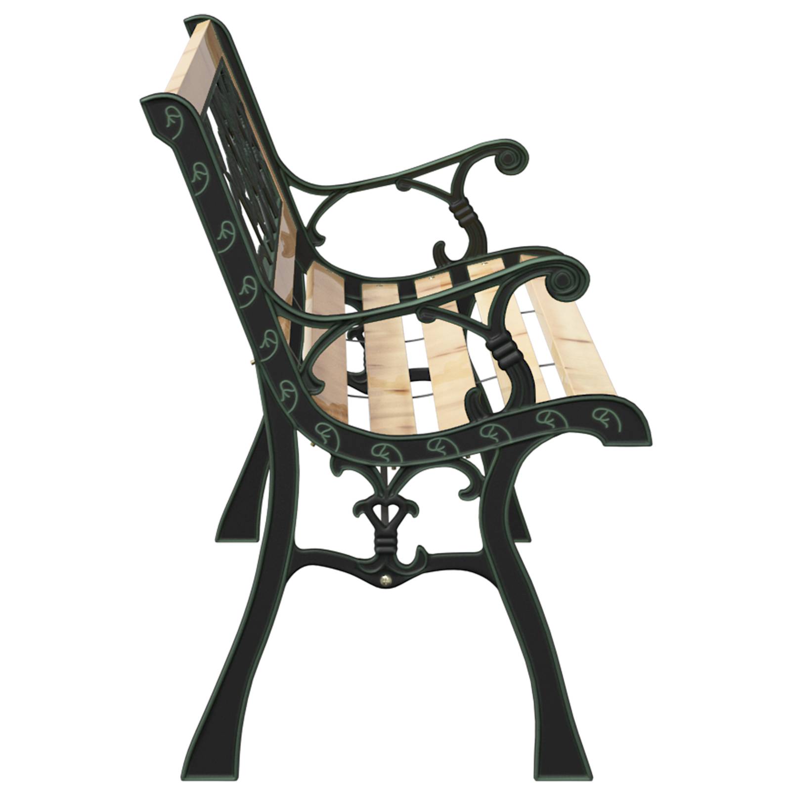 vidaXL Gartenbank mit Rosenmuster 116 cm Holz