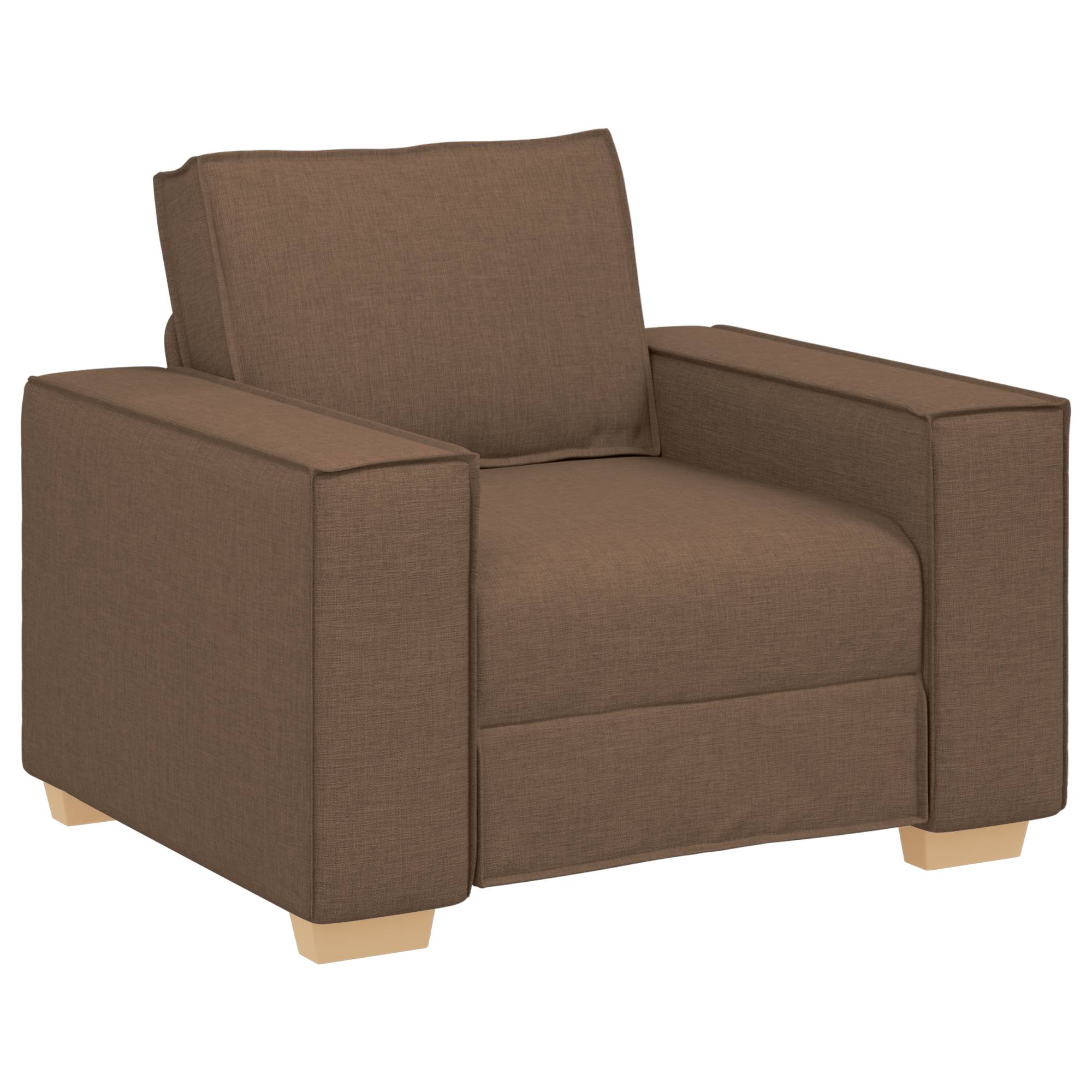 vidaXL 3-tlg. Sofagarnitur mit Kissen Braun Stoff
