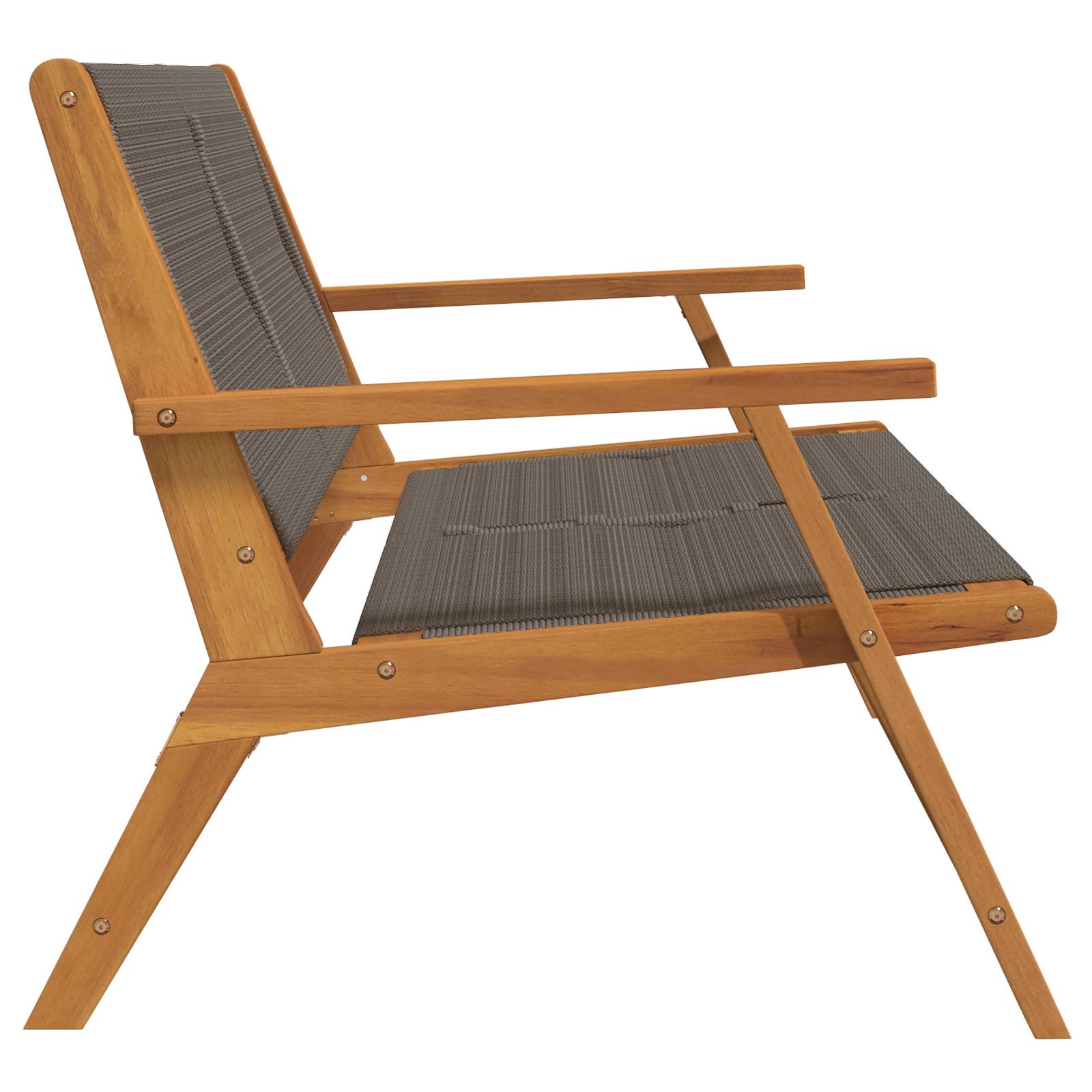 vidaXL Gartenbank Grau 76x122x73 cm Massives Akazienholz