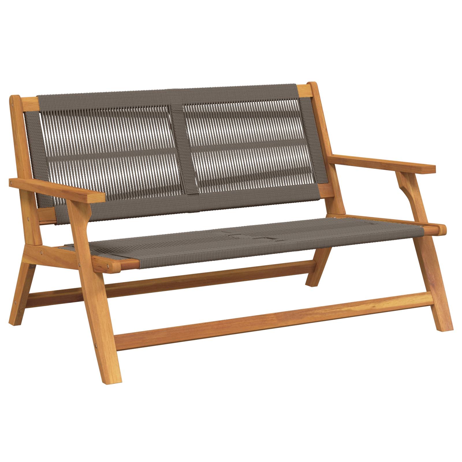 vidaXL Gartenbank Grau 76x122x73 cm Massives Akazienholz