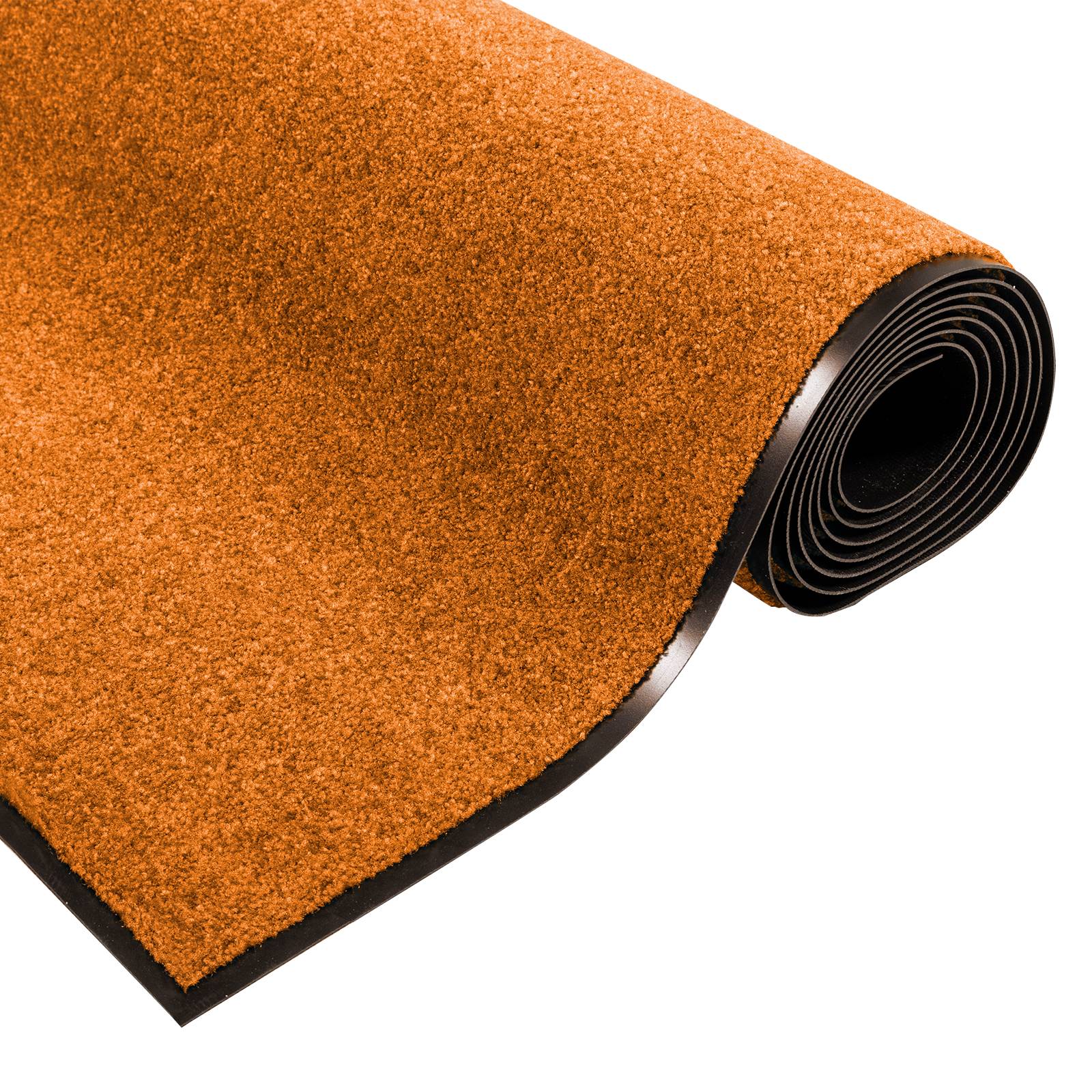 vidaXL Fußmatte Waschbar Orange 120x250 cm