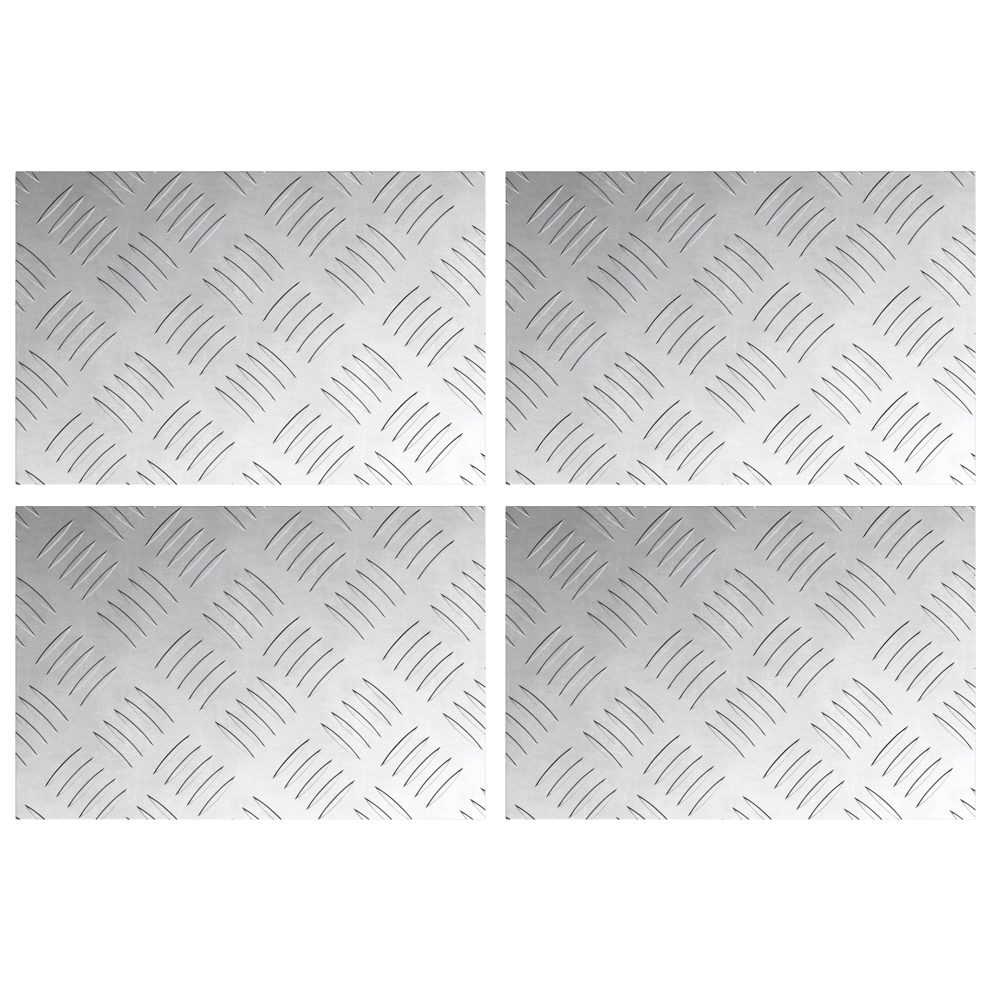 vidaXL Aluminium-Riffelbleche 4 Stk. Rutschfest 30x20 cm