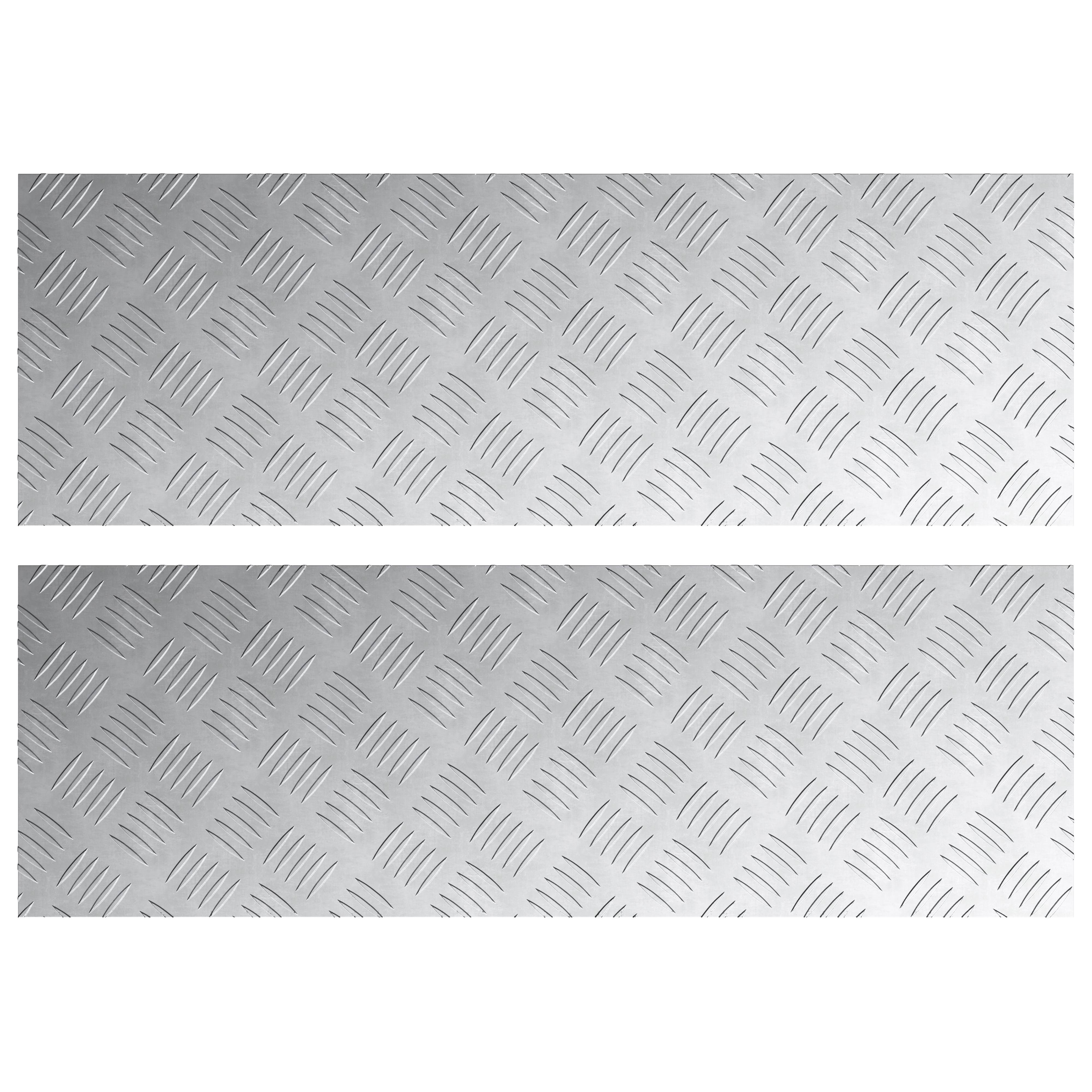 vidaXL Aluminium-Riffelbleche 2 Stk. Rutschfest 90x30 cm