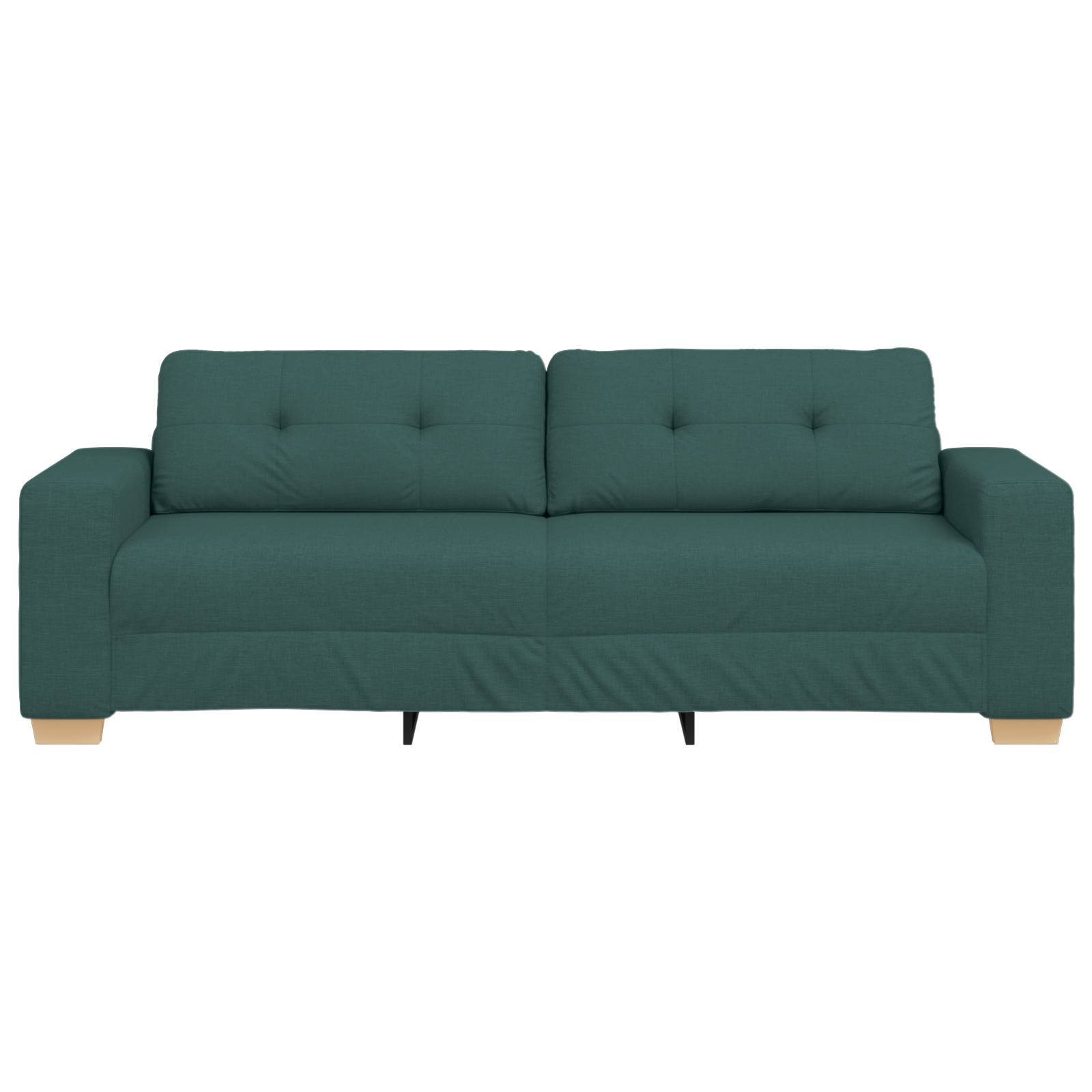 vidaXL Sofa 3-Sitzer Dunkelgrün 180 cm Stoff