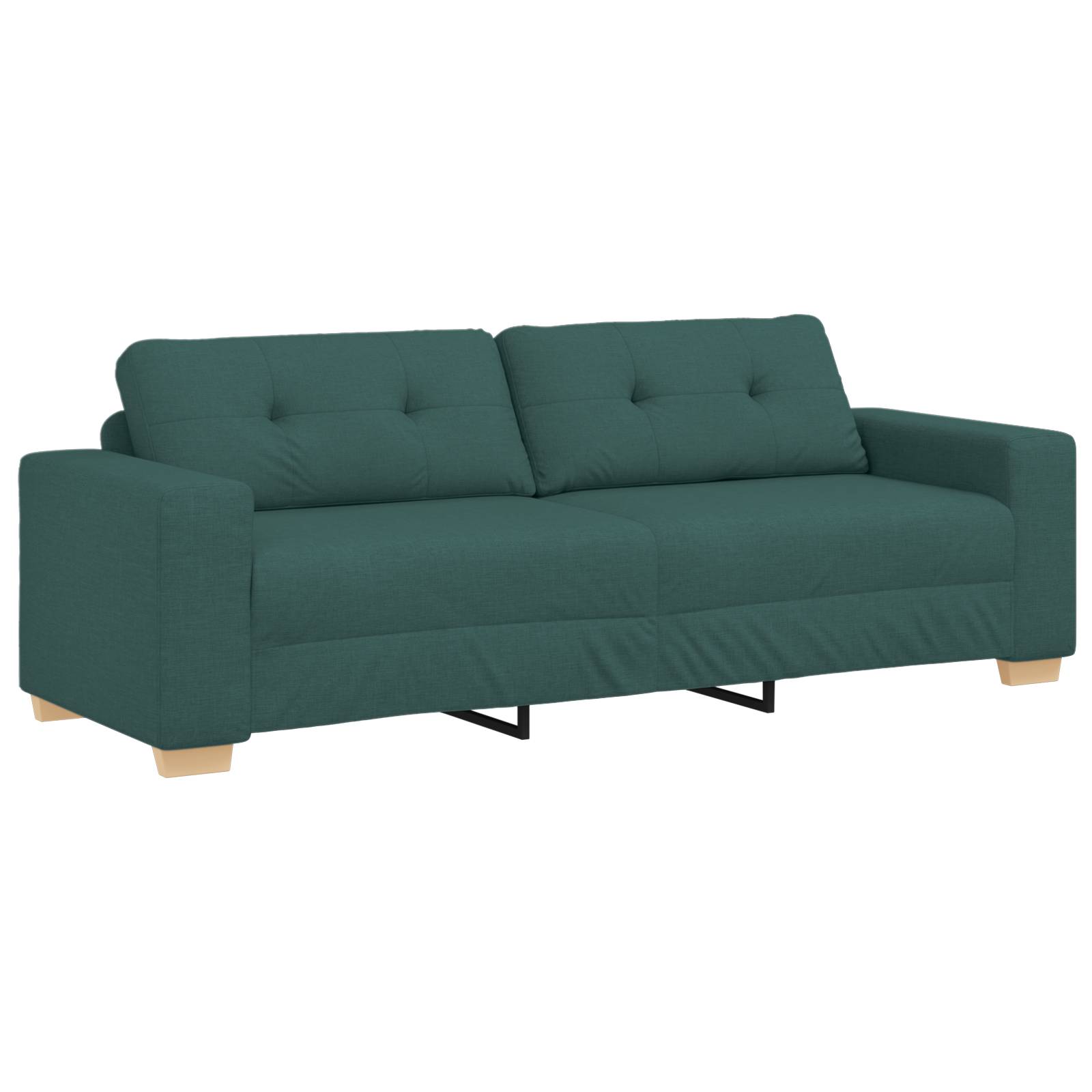 vidaXL Sofa 3-Sitzer Dunkelgrün 180 cm Stoff