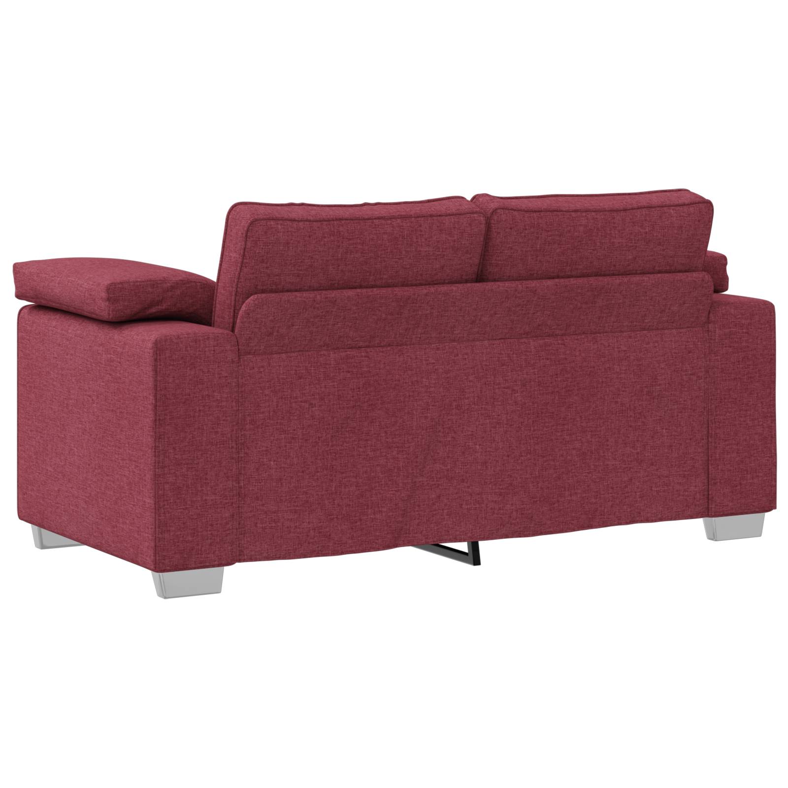vidaXL Sofa 2-Sitzer Weinrot 120 cm Stoff