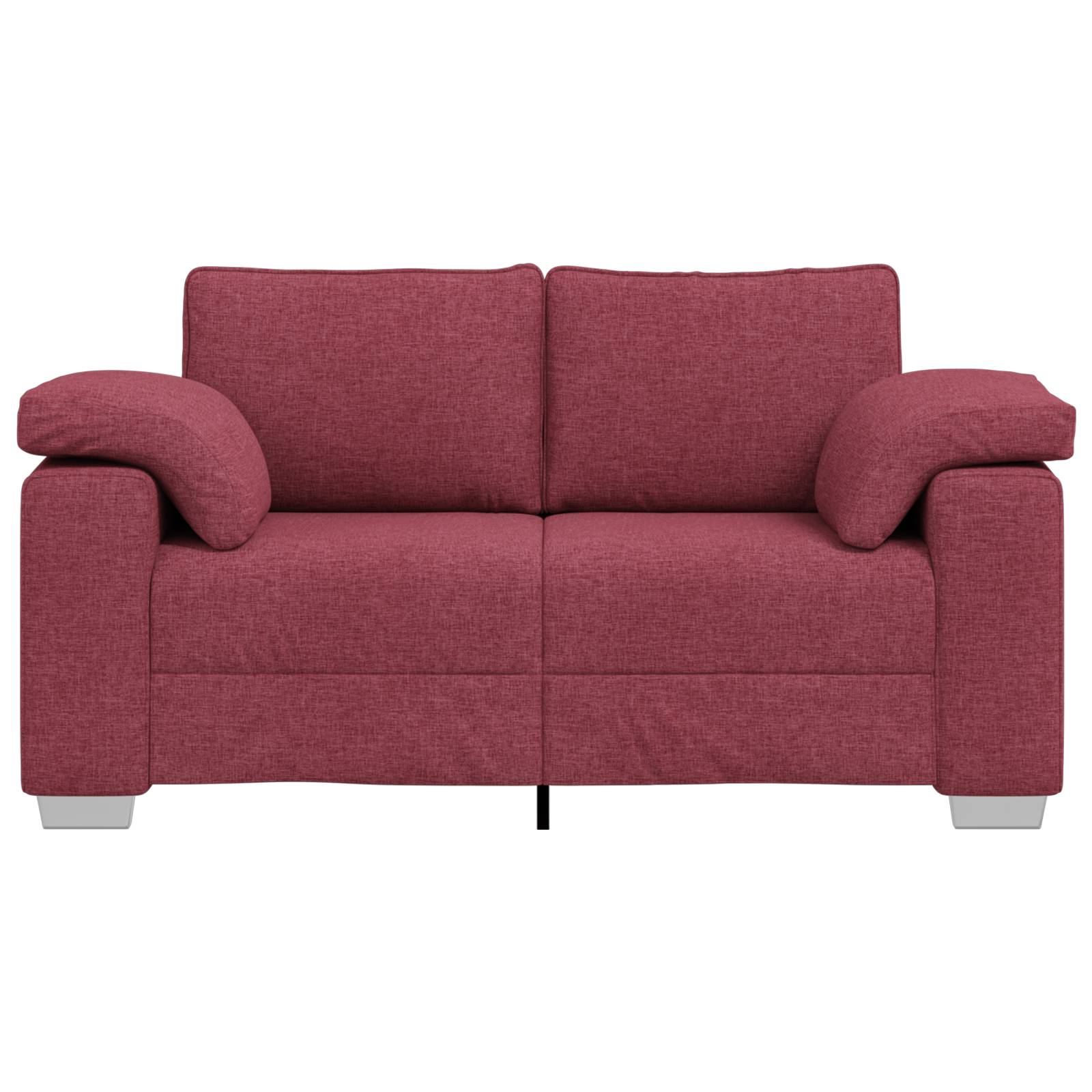 vidaXL Sofa 2-Sitzer Weinrot 120 cm Stoff