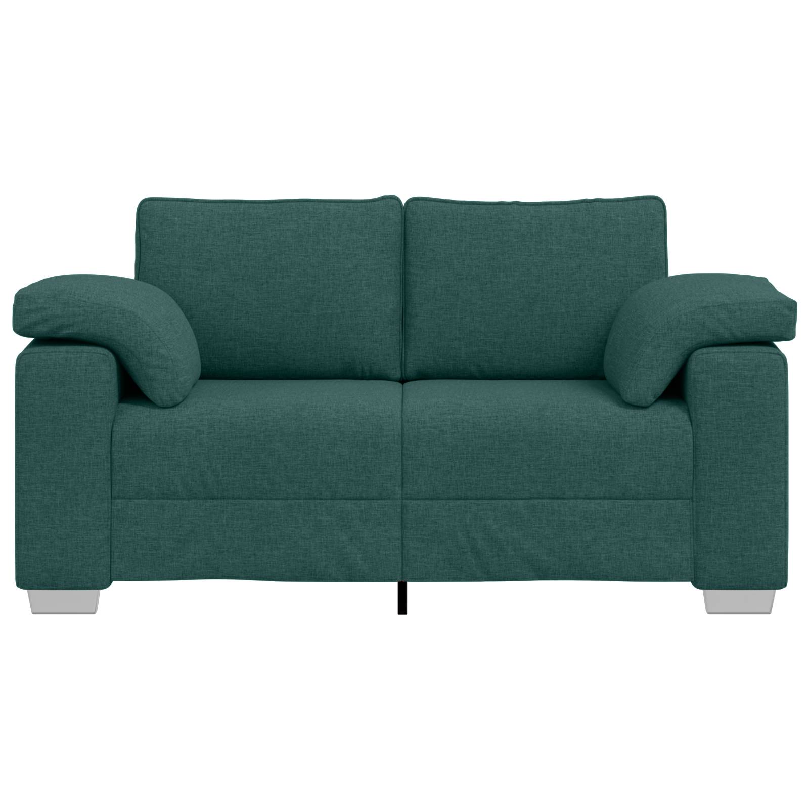 vidaXL Sofa 2-Sitzer Dunkelgrün 120 cm Stoff