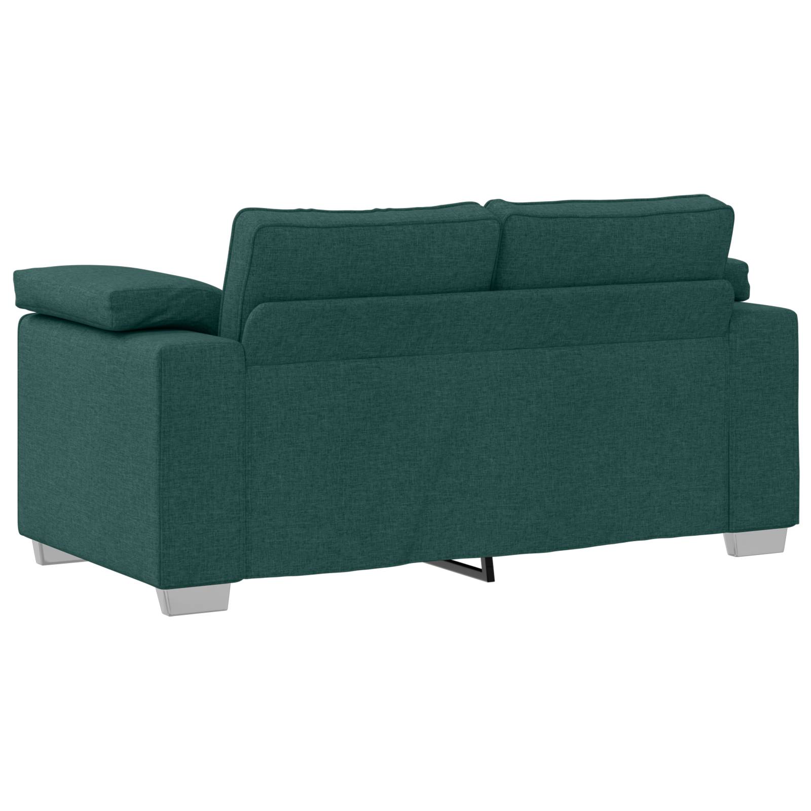 vidaXL Sofa 2-Sitzer Dunkelgrün 120 cm Stoff