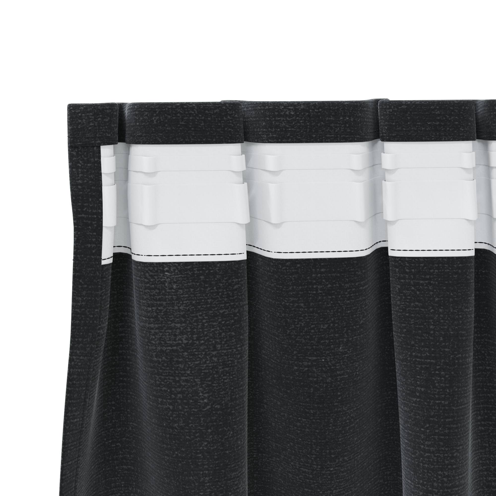 vidaXL Verdunkelungsvorhänge mit Klettband 2 Stk. Schwarz Samt