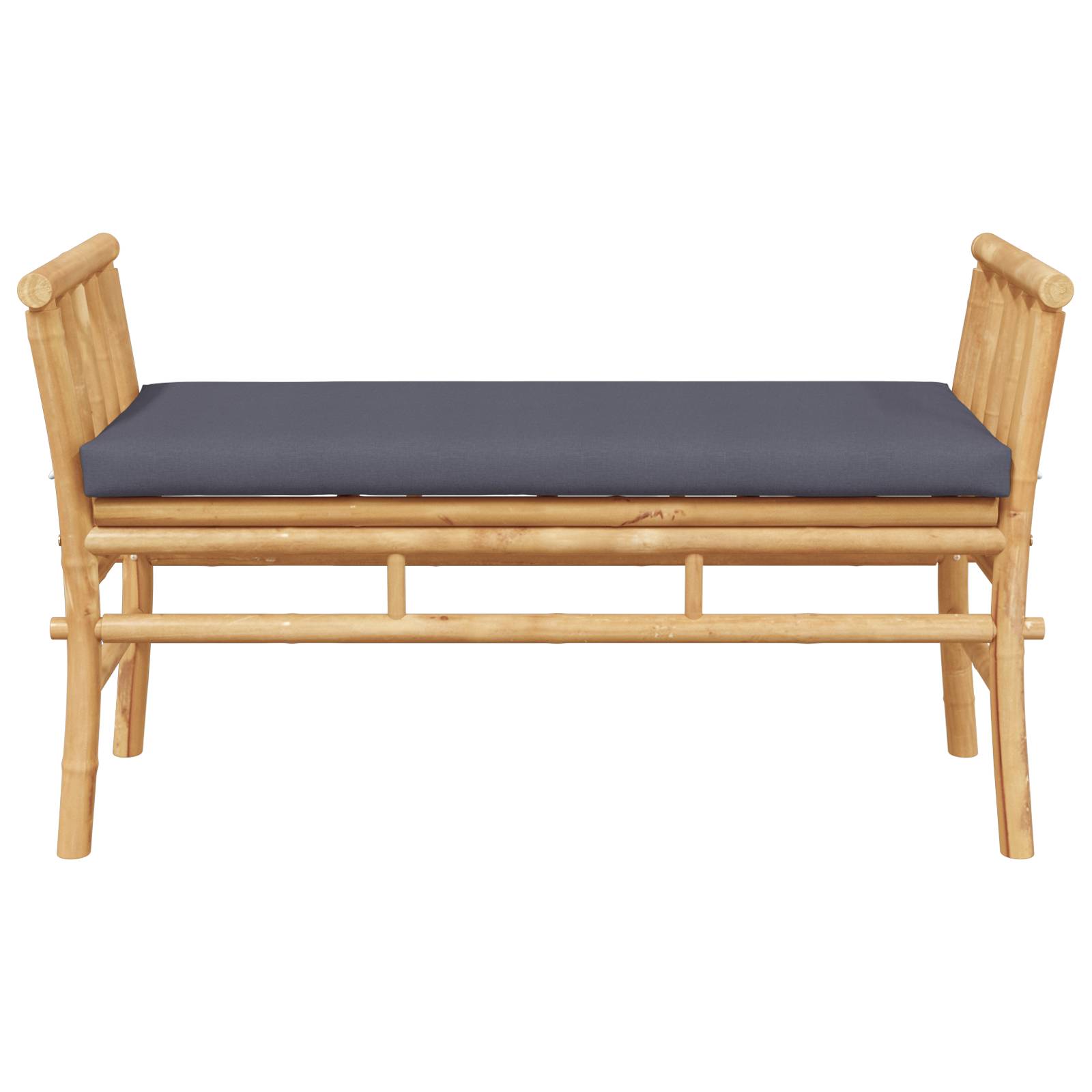 vidaXL Gartenbank mit Kissen 110 cm Bambus