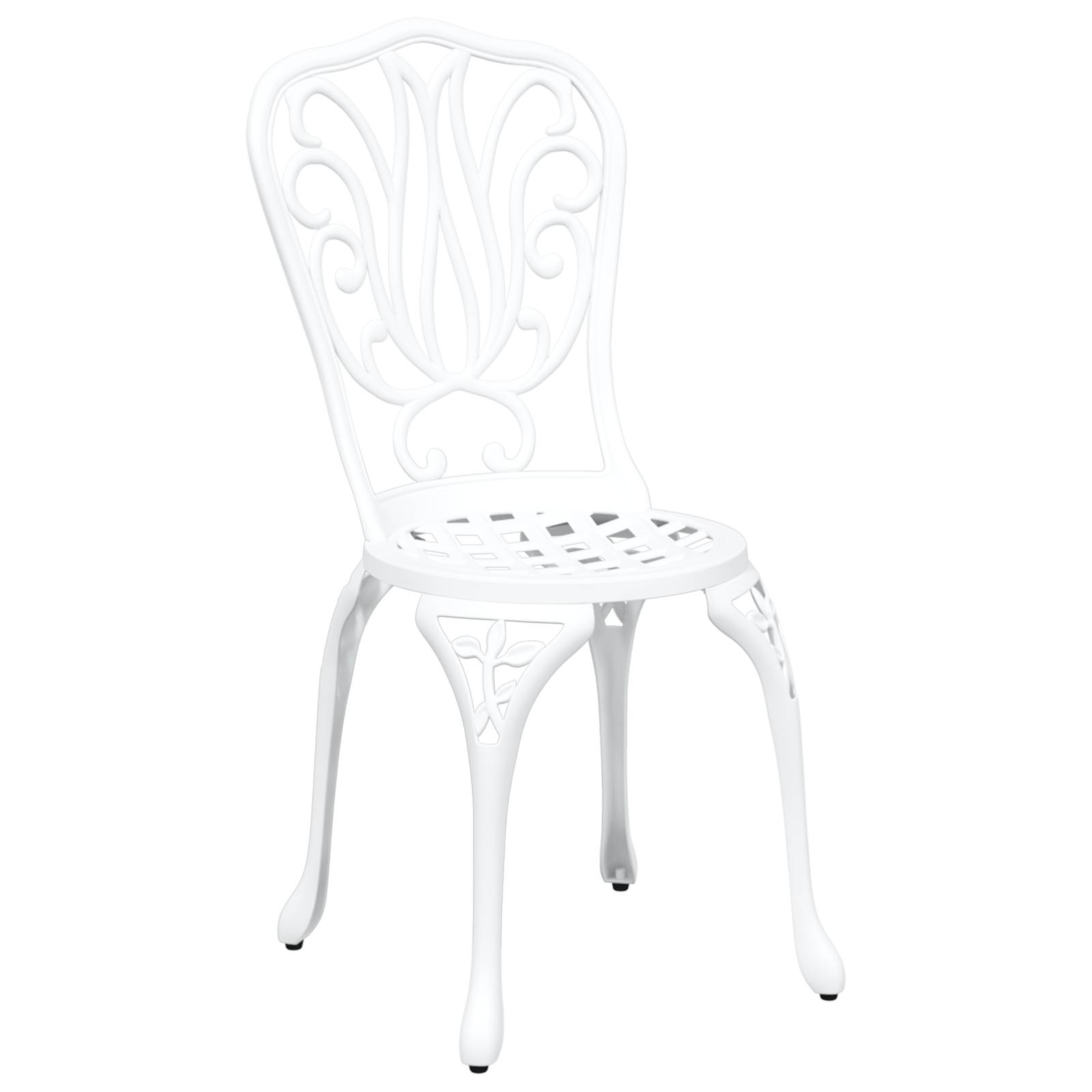 vidaXL 3-tlg. Garten-Bistro-Set Weiß Aluminiumguss
