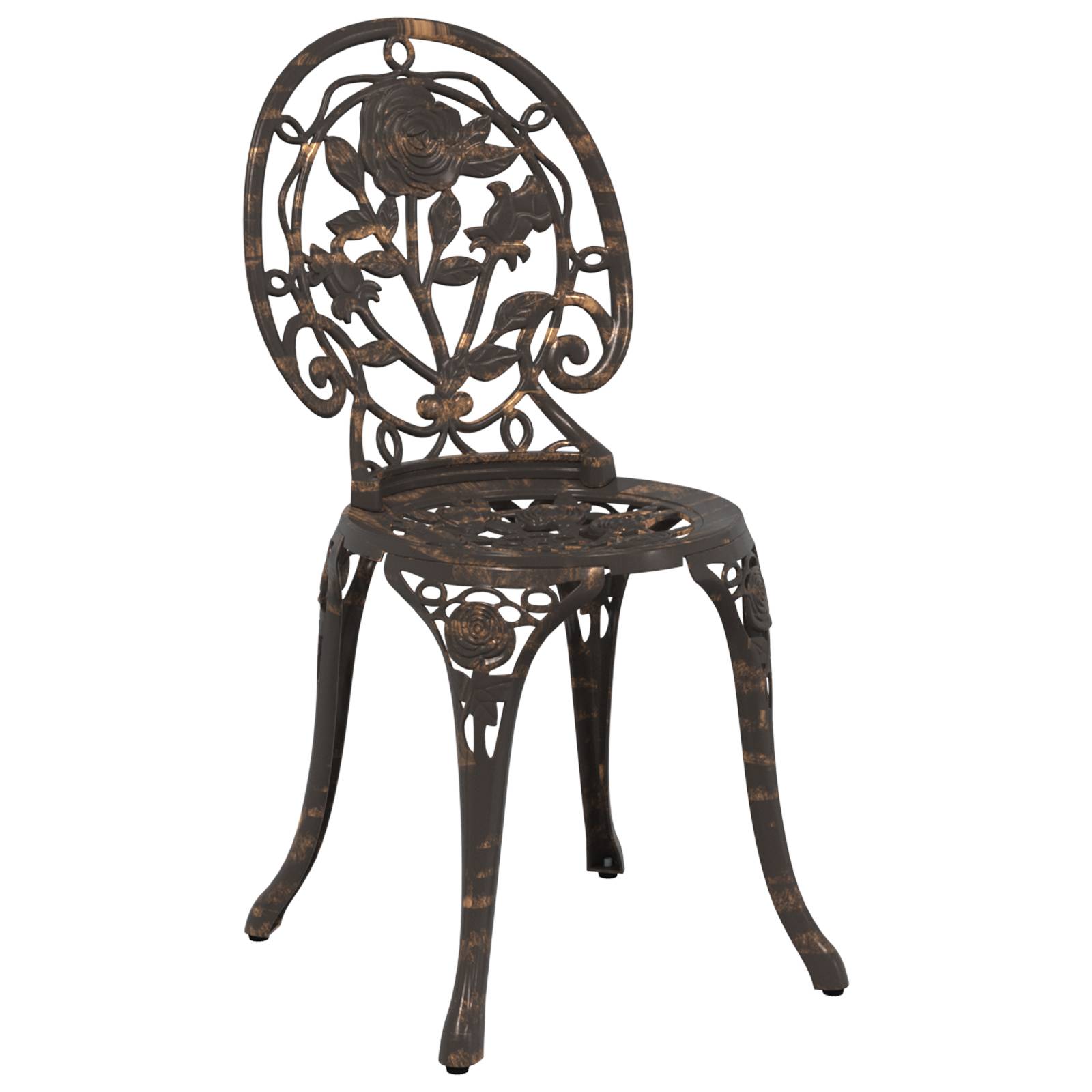vidaXL 3-tlg. Garten-Bistro-Set Bronzen Aluminiumguss