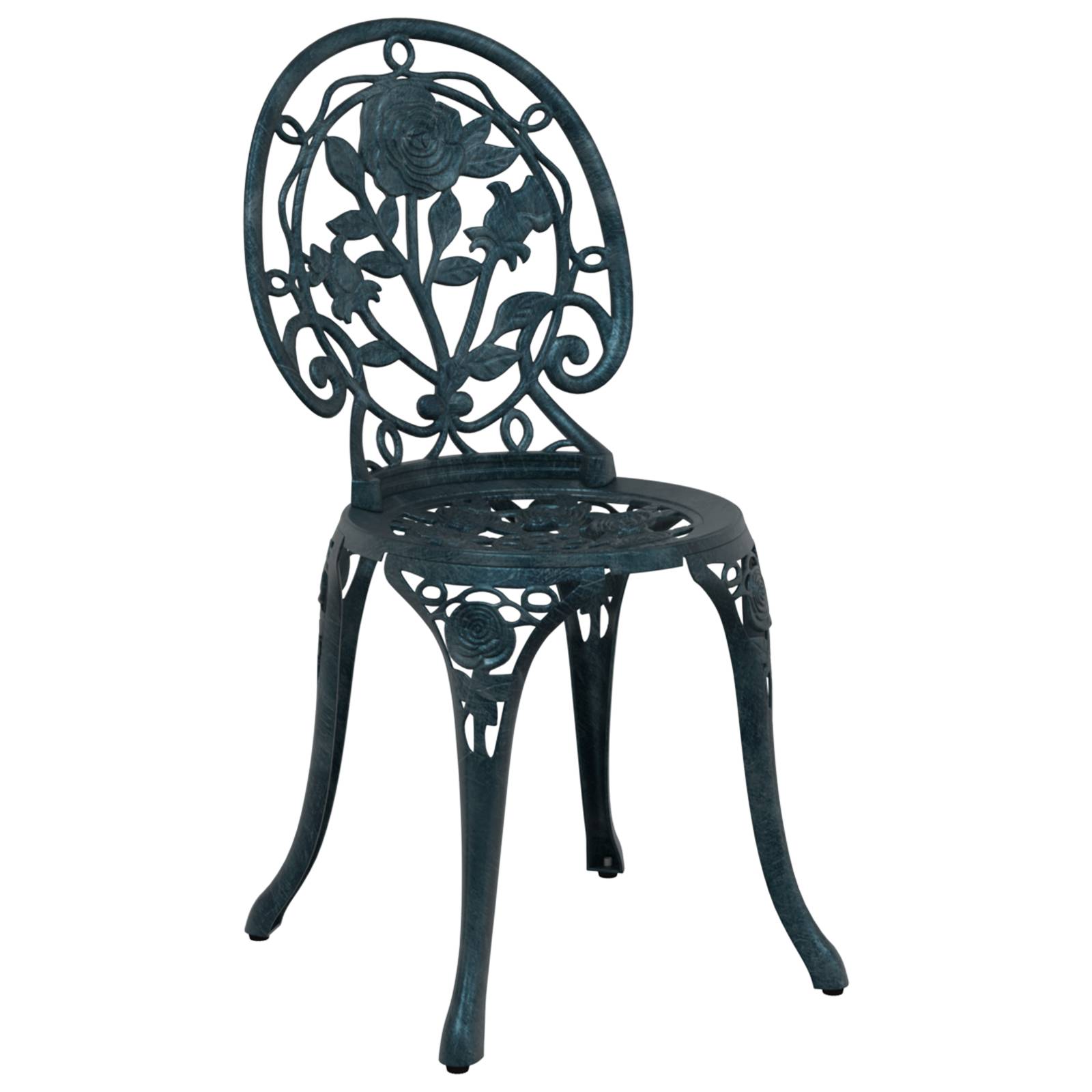 vidaXL 3-tlg. Garten-Bistro-Set Grün Aluminiumguss