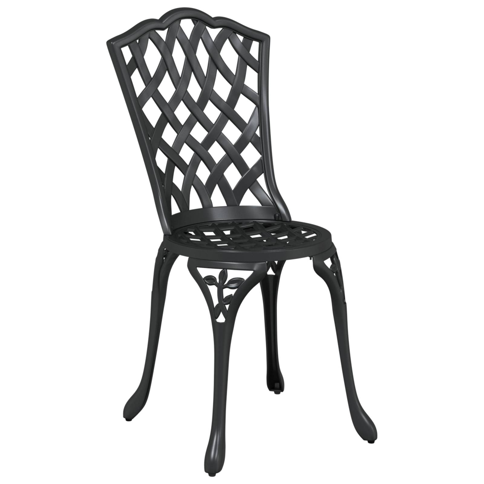 vidaXL 3-tlg. Garten-Bistro-Set Schwarz Aluminiumguss