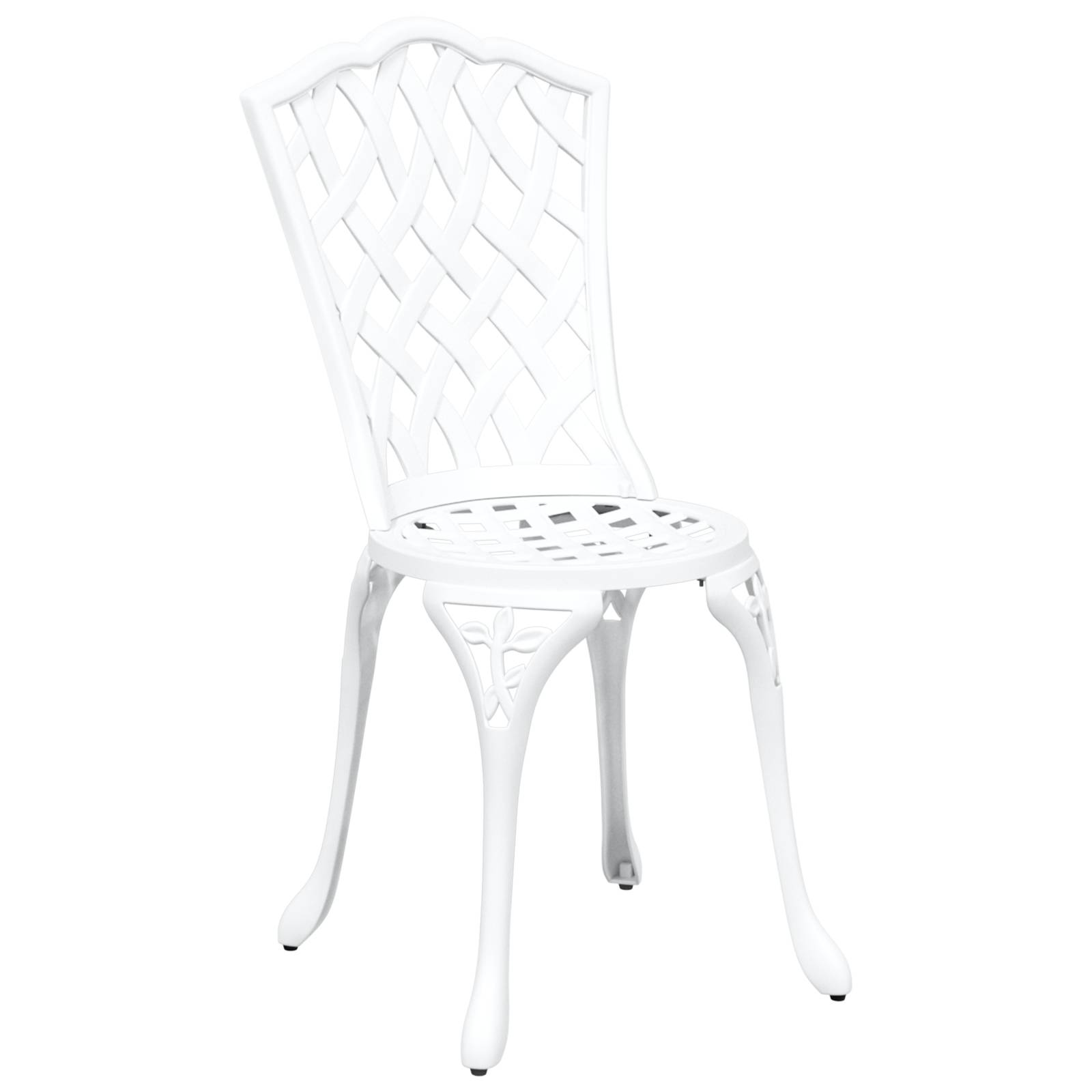 vidaXL 3-tlg. Garten-Bistro-Set Weiß Aluminiumguss