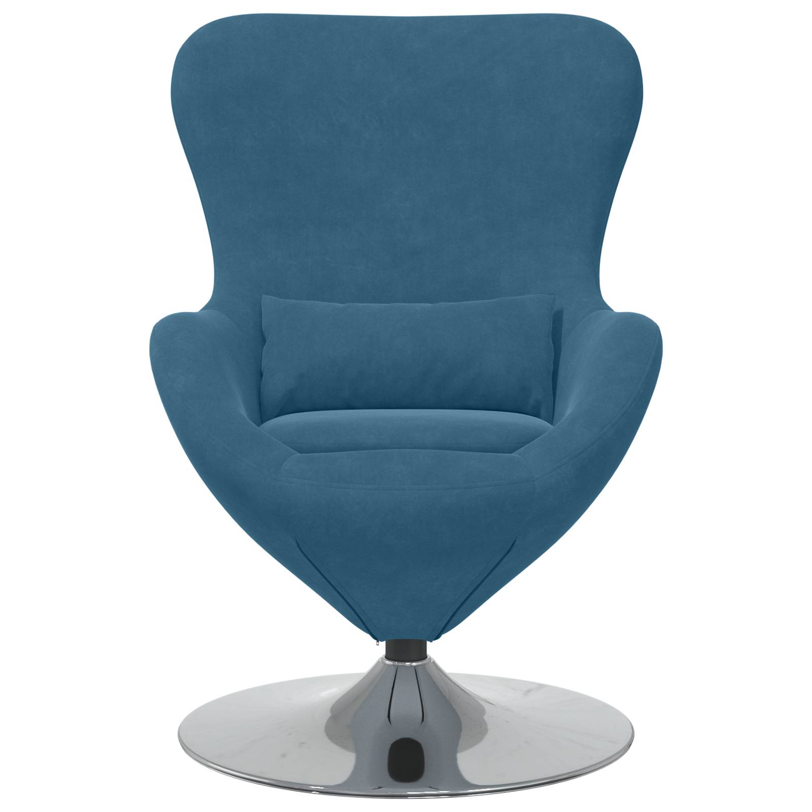 vidaXL Ei-Stuhl Blau Samt