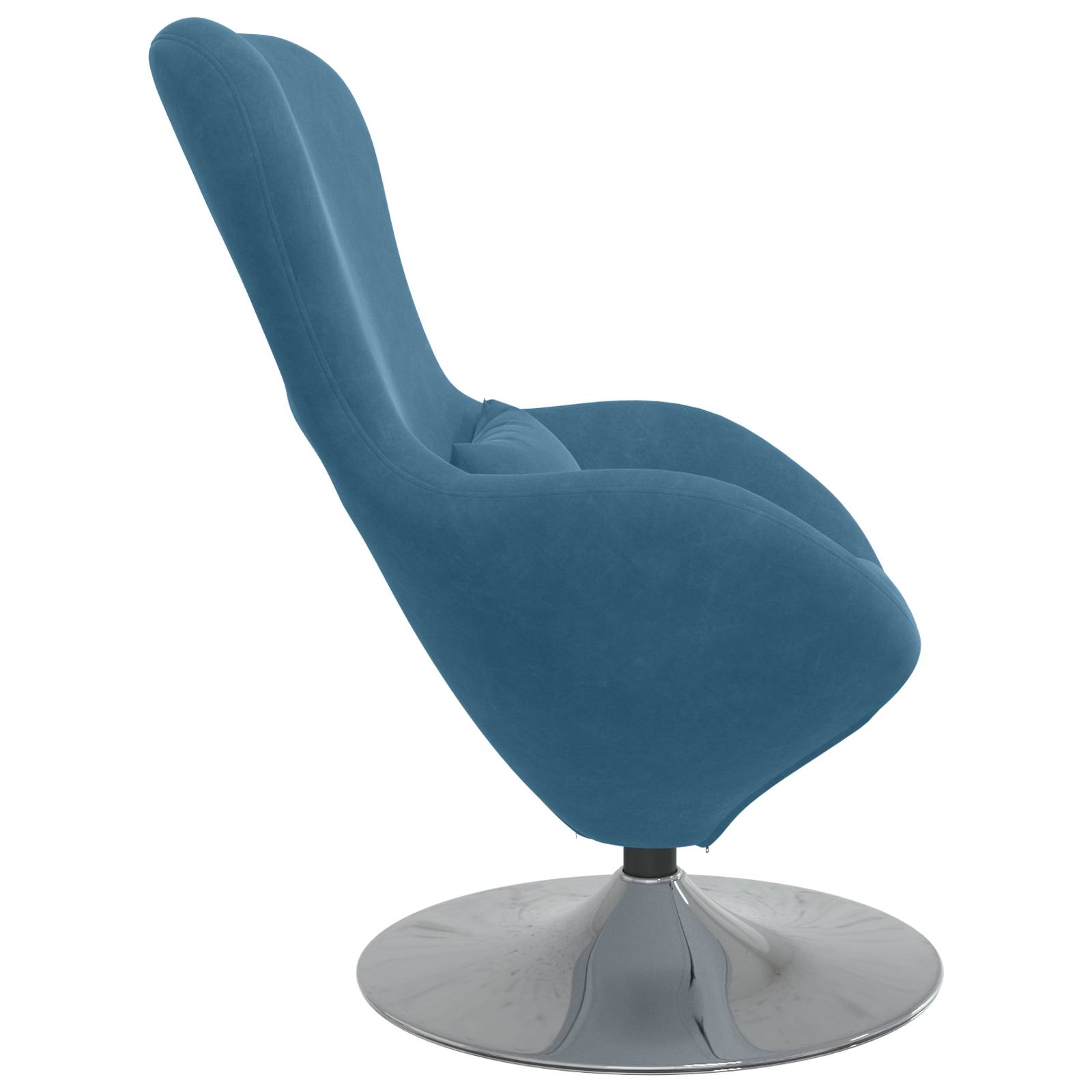 vidaXL Ei-Stuhl Blau Samt