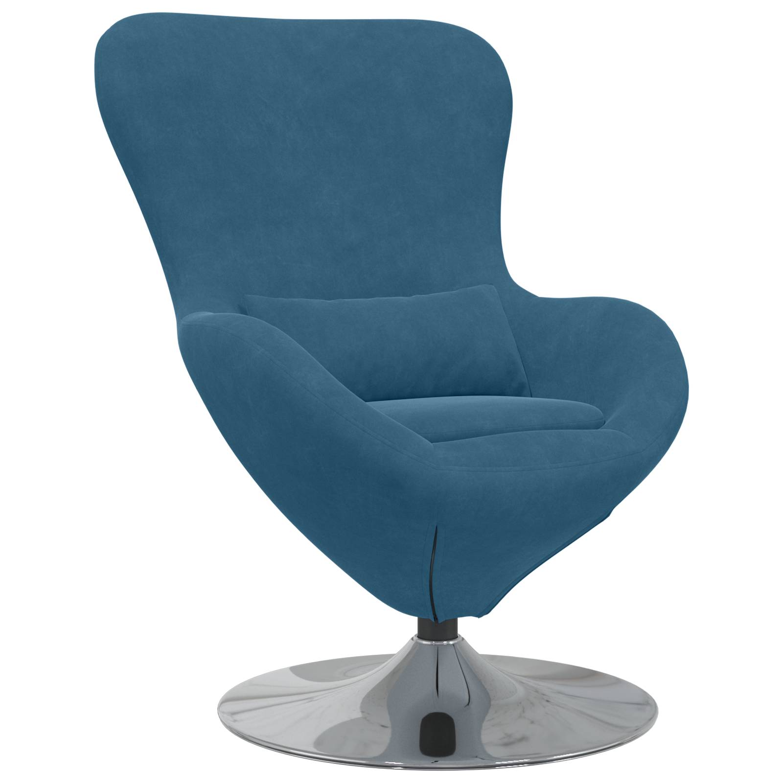 vidaXL Ei-Stuhl Blau Samt