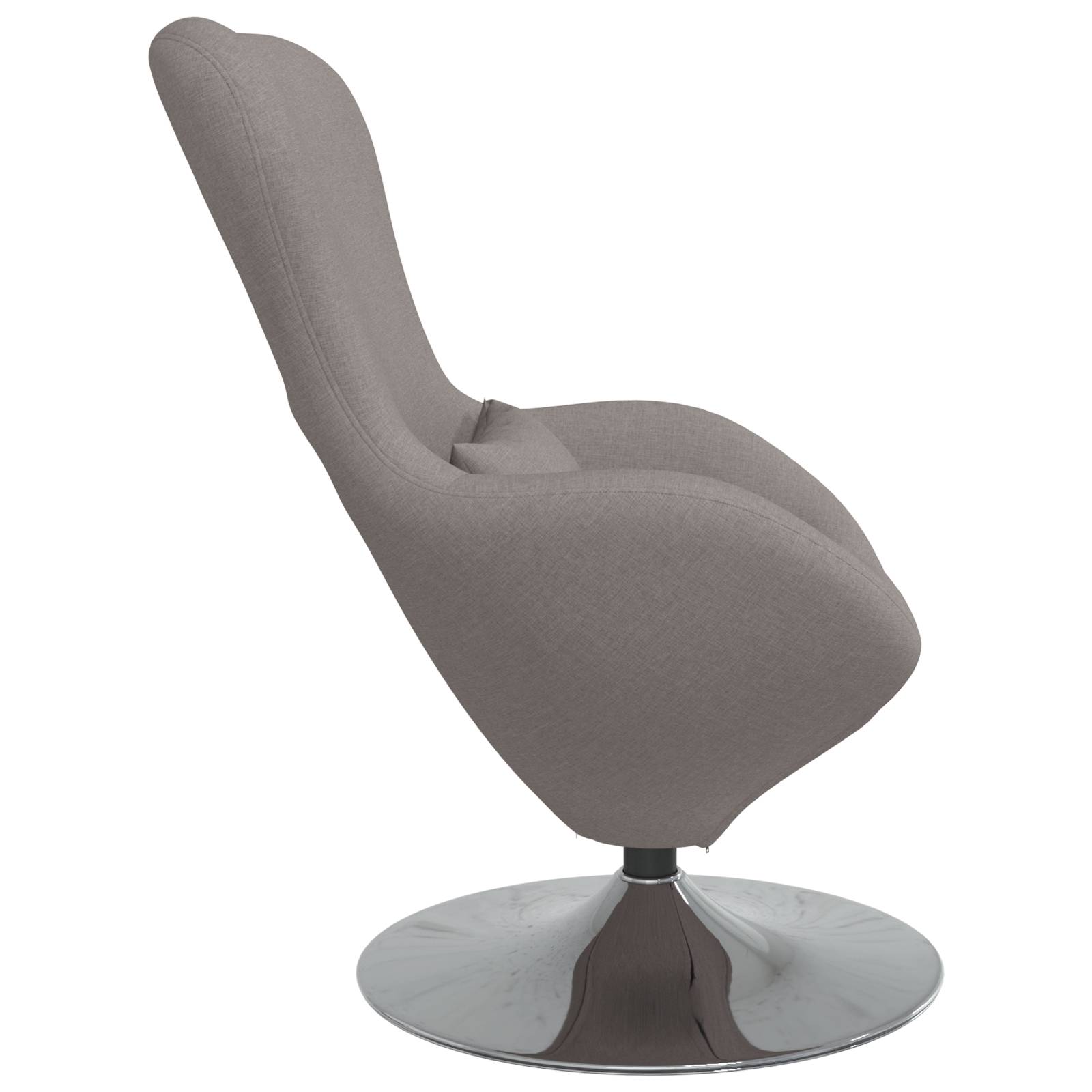 vidaXL Ei-Stuhl Taupe Stoff