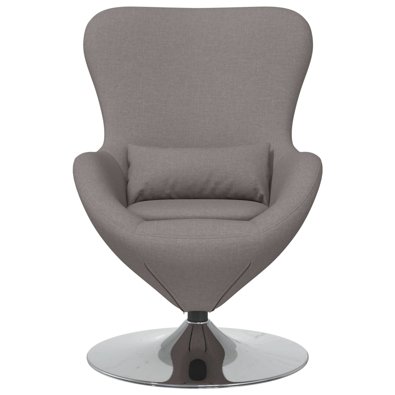 vidaXL Ei-Stuhl Taupe Stoff