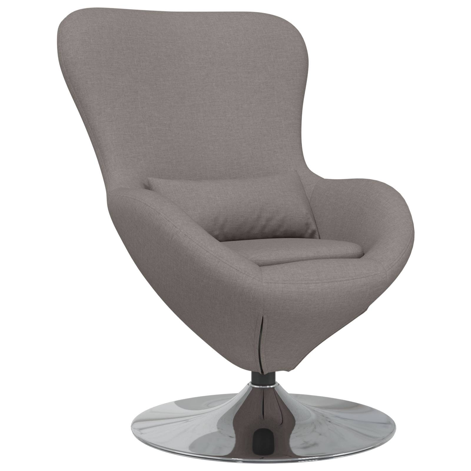 vidaXL Ei-Stuhl Taupe Stoff