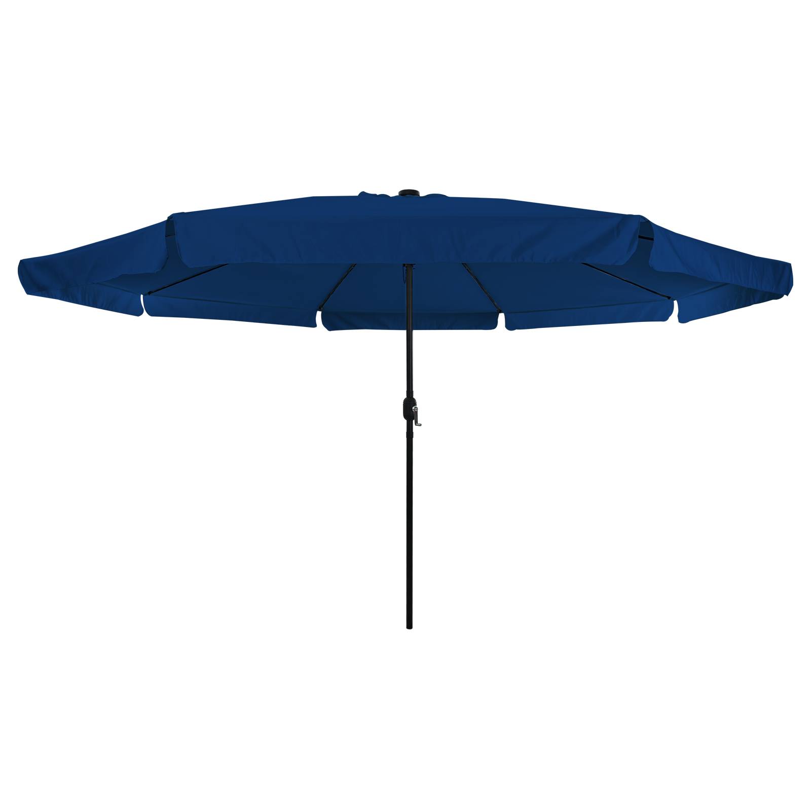 vidaXL Sonnenschirm mit LED-Leuchten Ø395x245 cm Azurblau