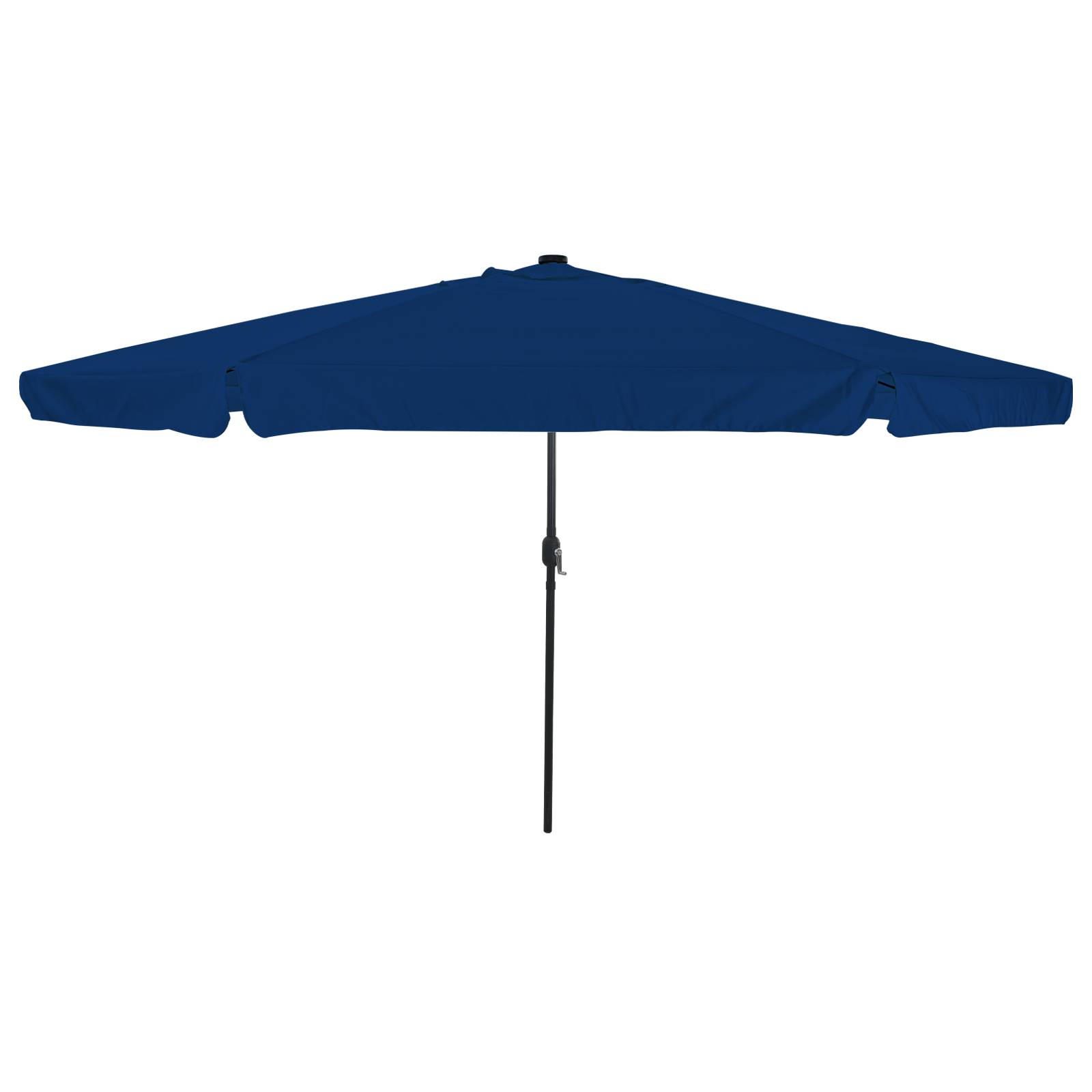 vidaXL Sonnenschirm mit LED-Leuchten Ø395x245 cm Azurblau
