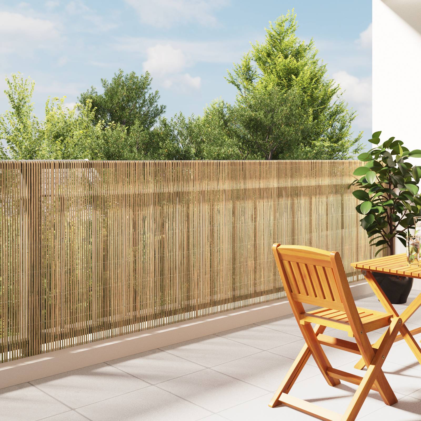 vidaXL Bambuszaun 400x125 cm