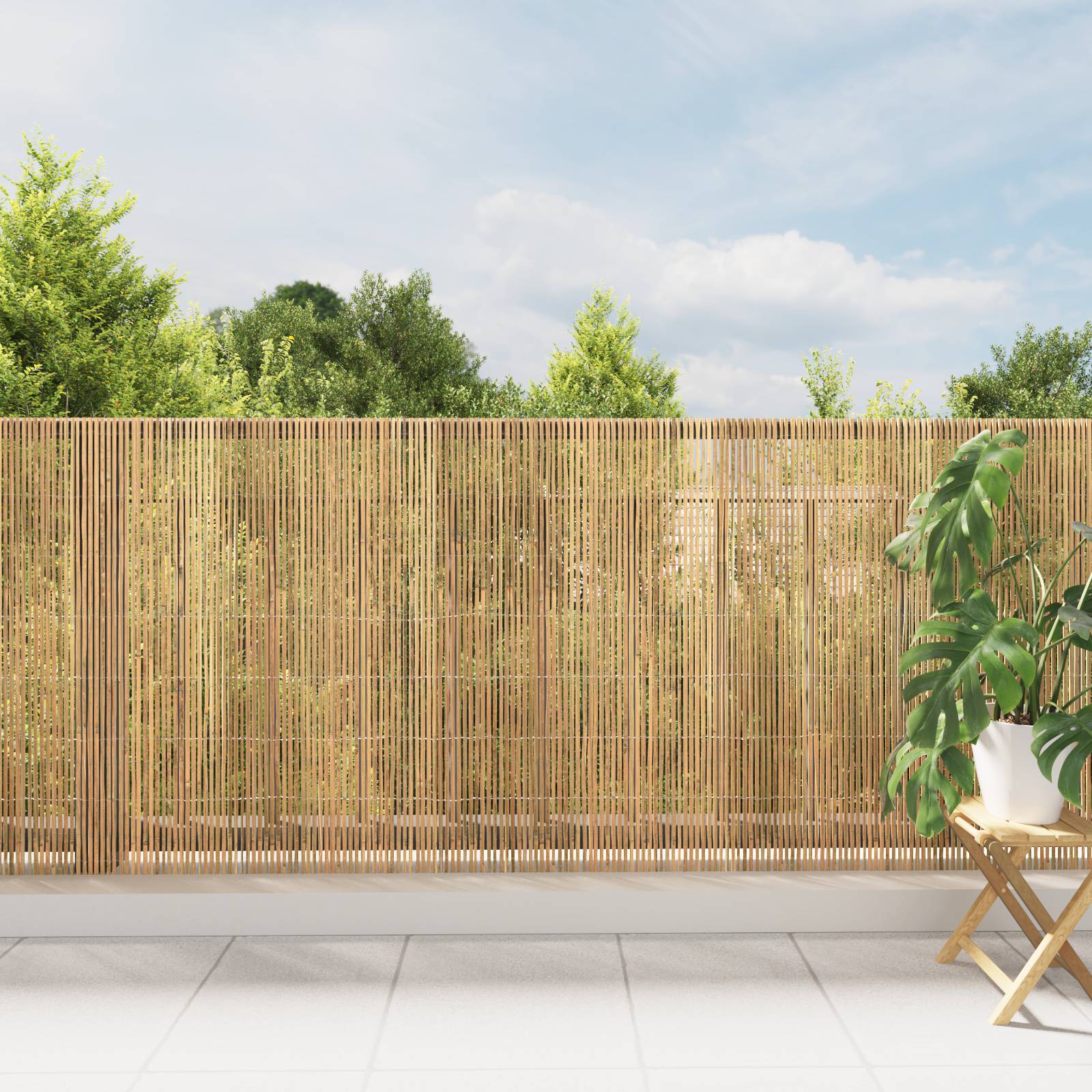 vidaXL Bambuszaun 400x125 cm