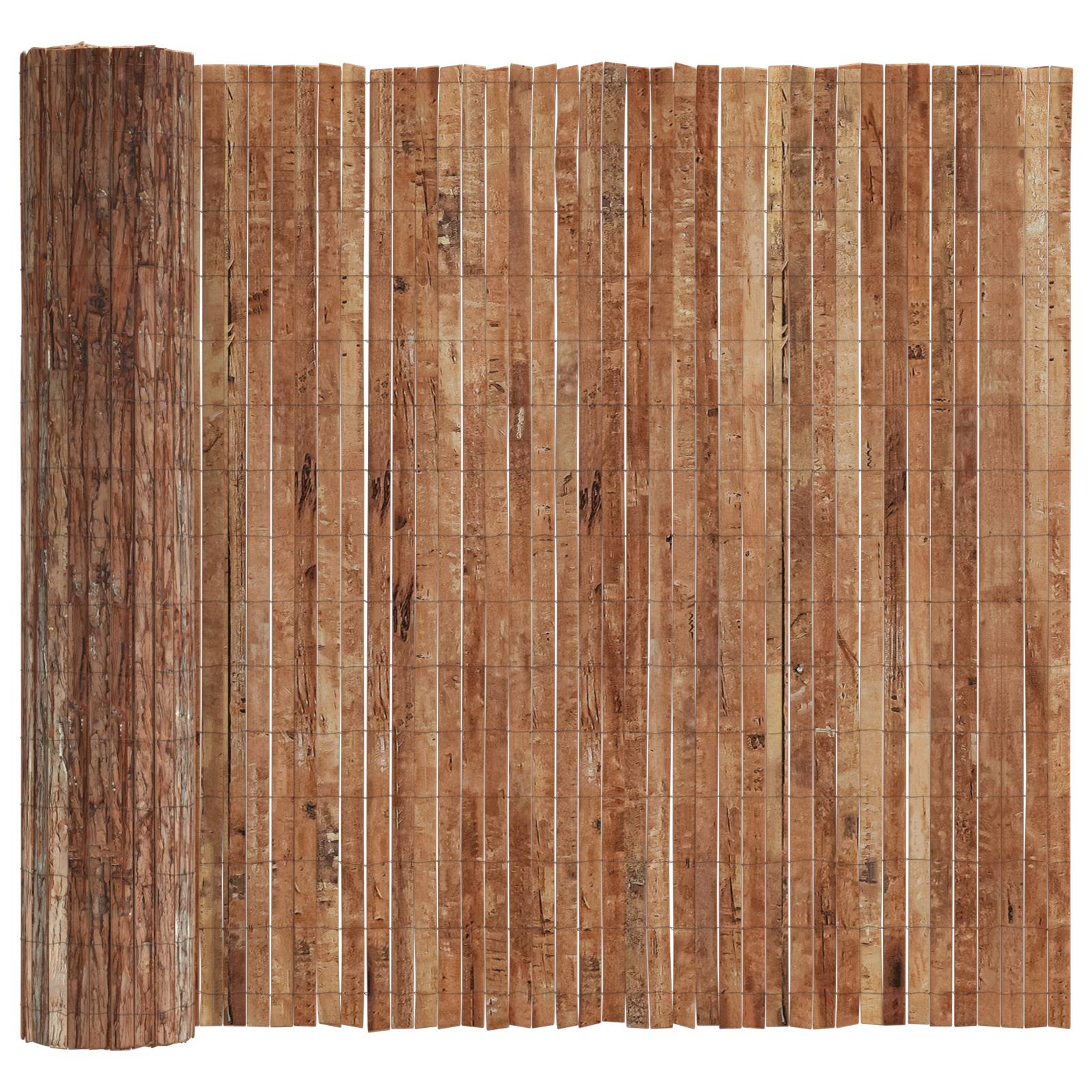 vidaXL Rindenzaun 400x125 cm