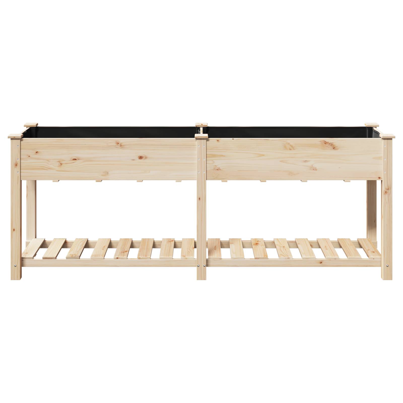 vidaXL Pflanzkasten mit Ablage 203x53x76 cm Massivholz Tanne