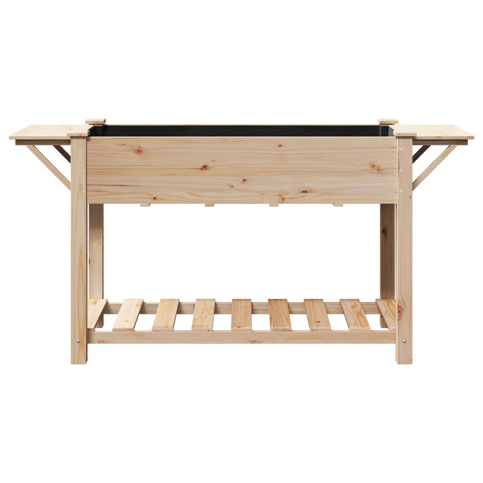 vidaXL Pflanzkasten mit Ablagen 155x59x76 cm Massivholz Tanne
