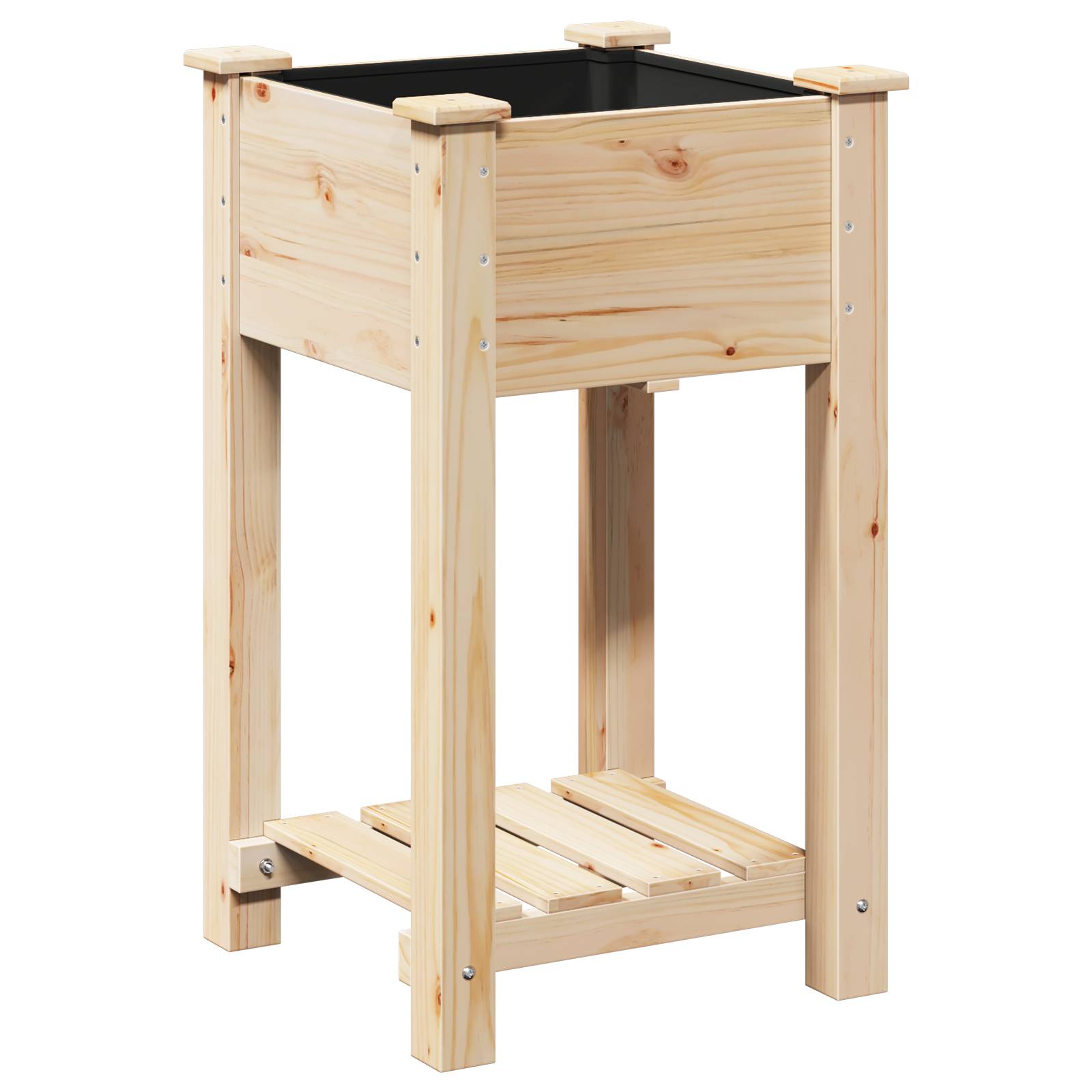 vidaXL Pflanzkasten mit Ablage 45x45x76 cm Massivholz Tanne